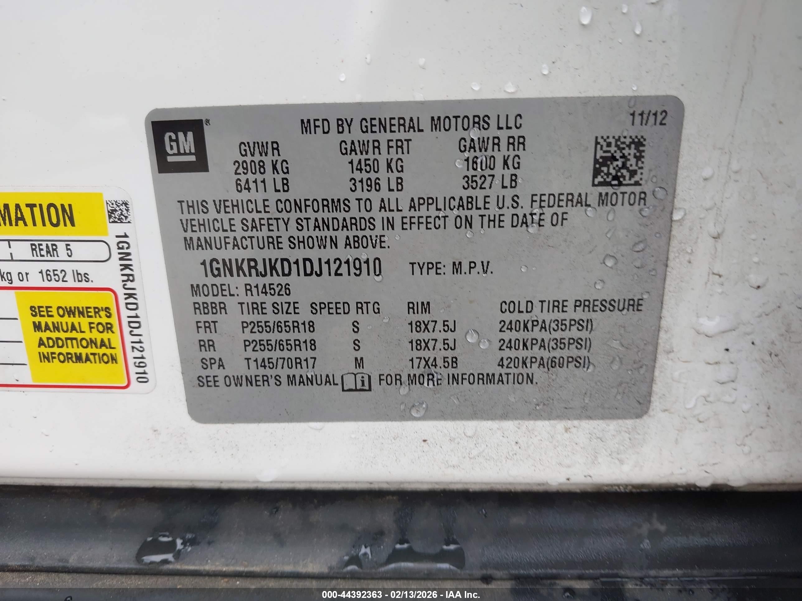 CHEVROLET TRAVERSE image 9