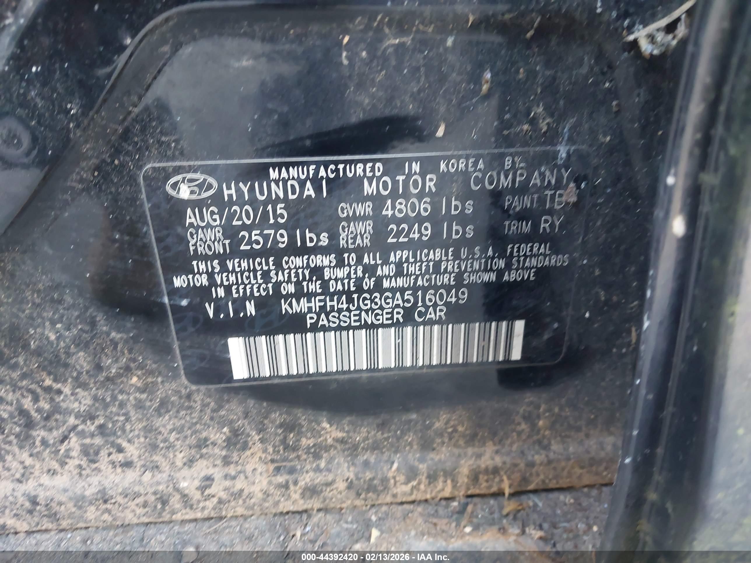 HYUNDAI AZERA image 9
