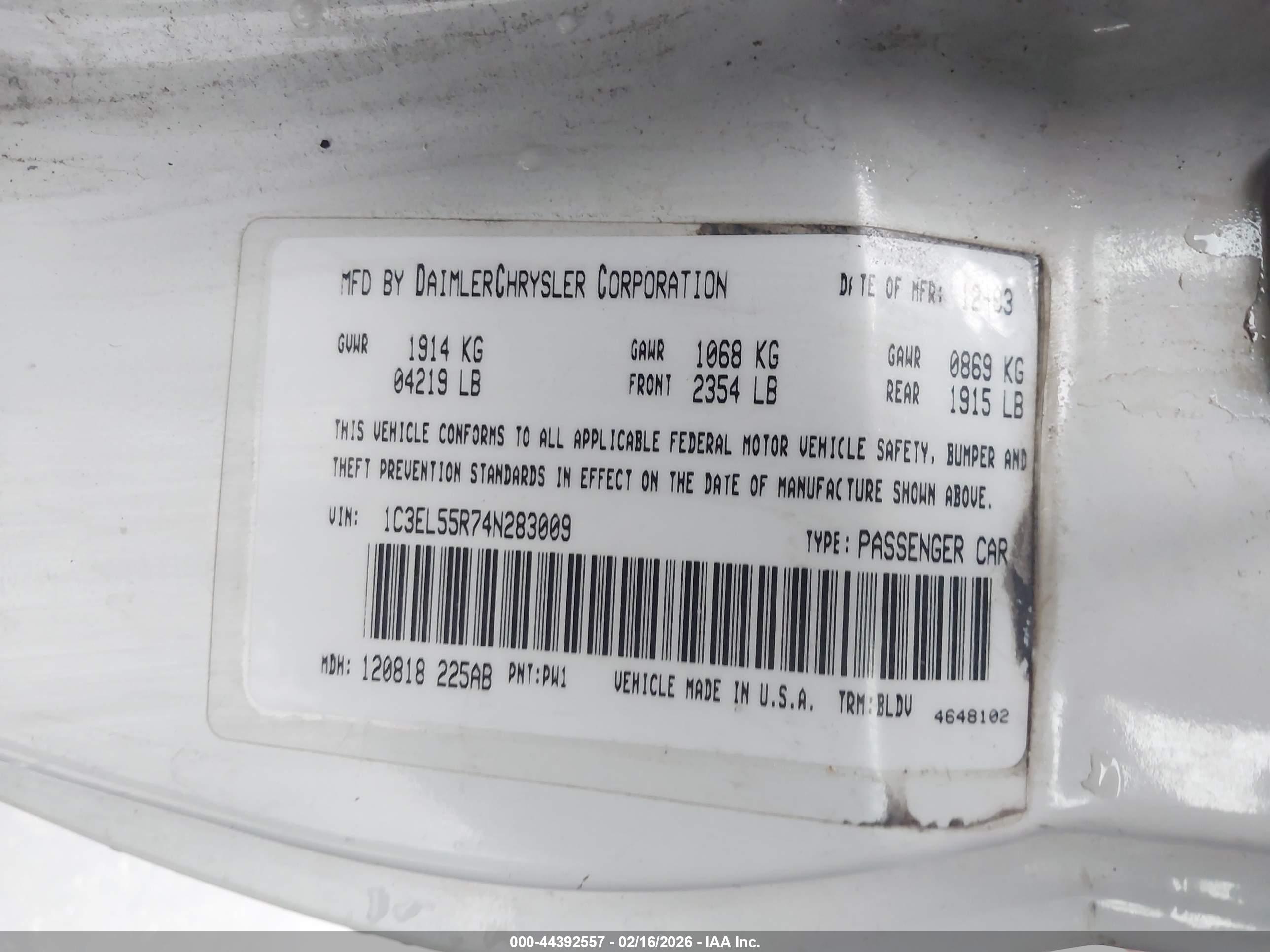 CHRYSLER SEBRING image 9