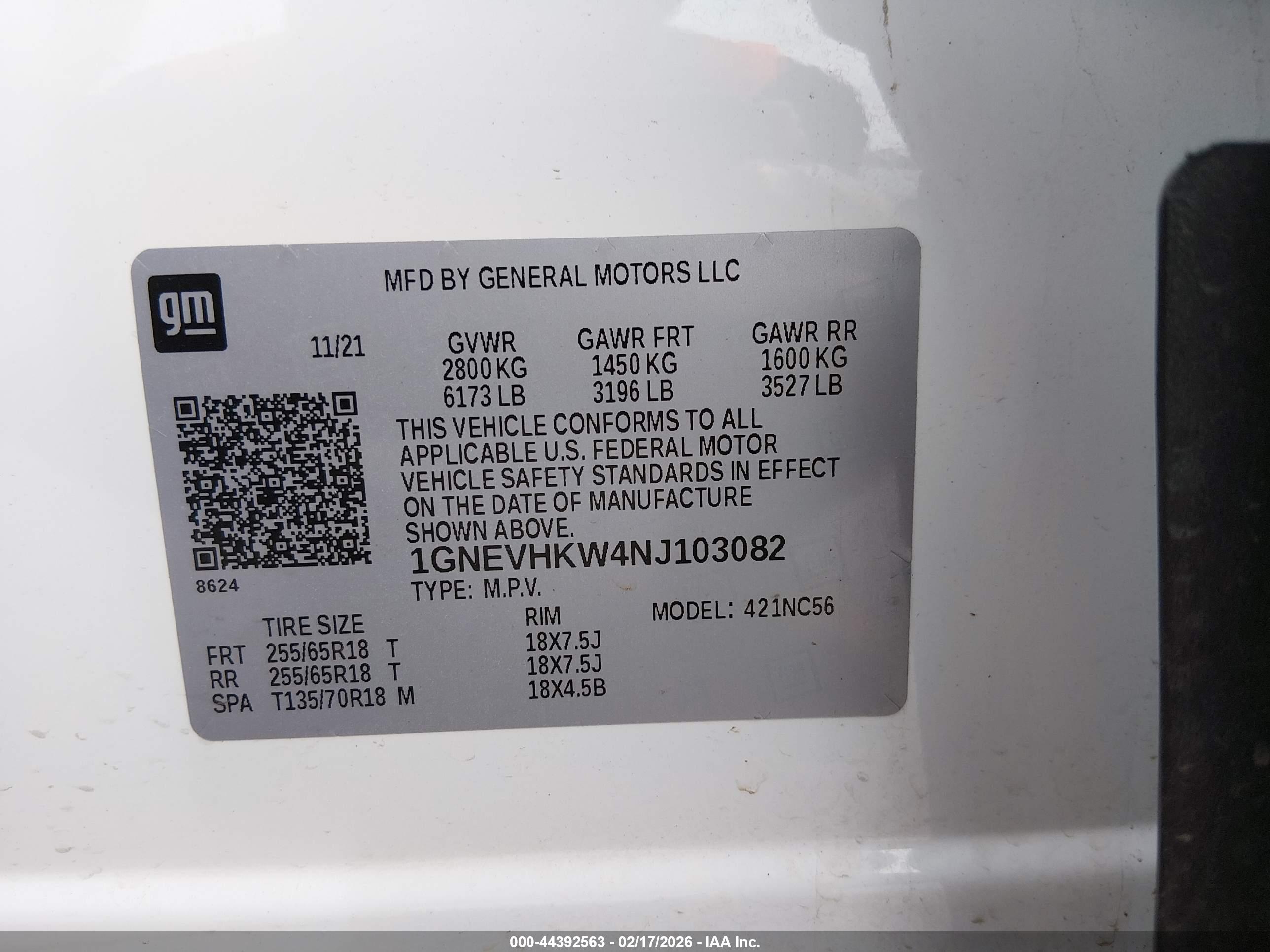 CHEVROLET TRAVERSE image 9