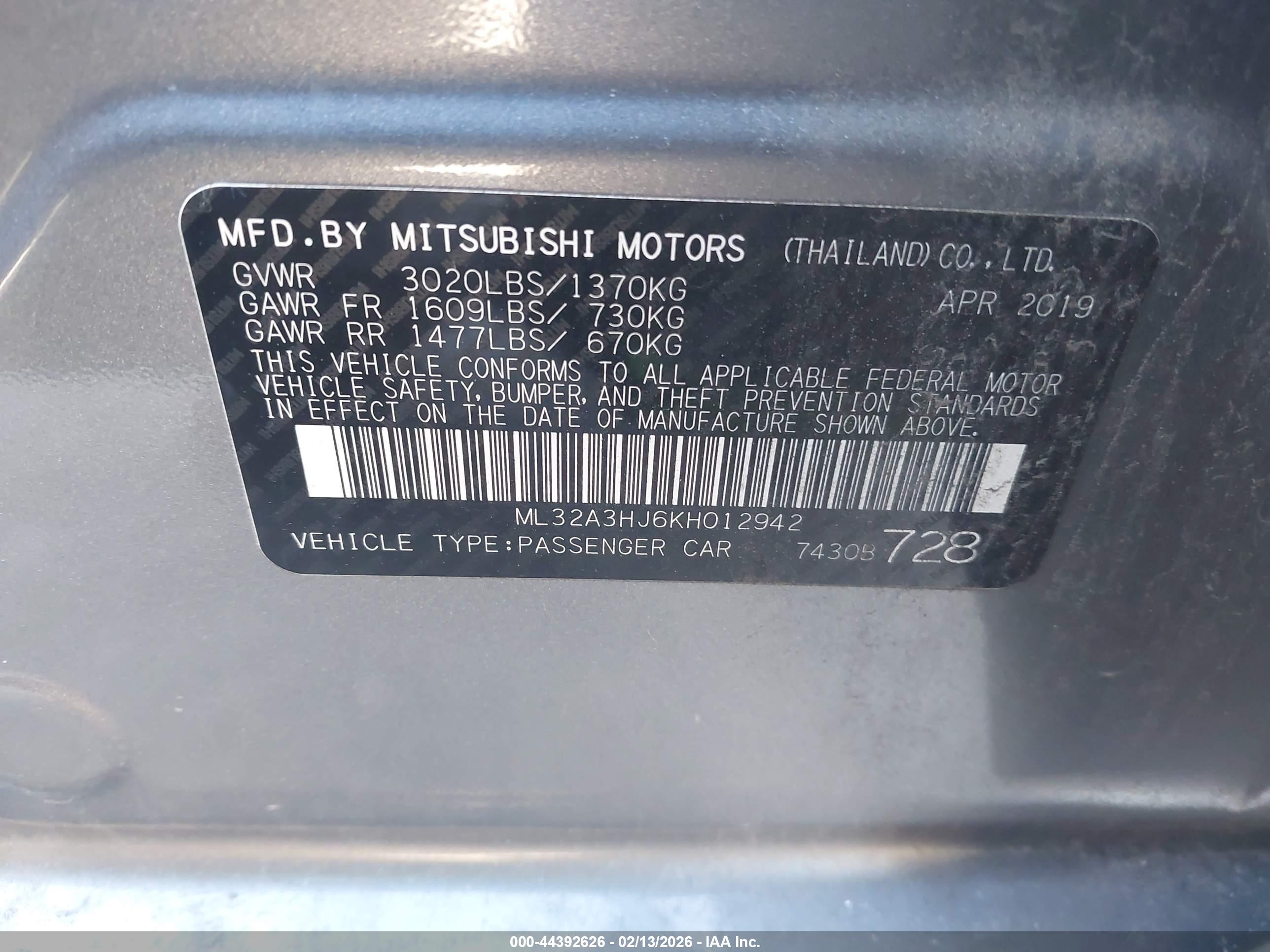 MITSUBISHI MIRAGE image 9