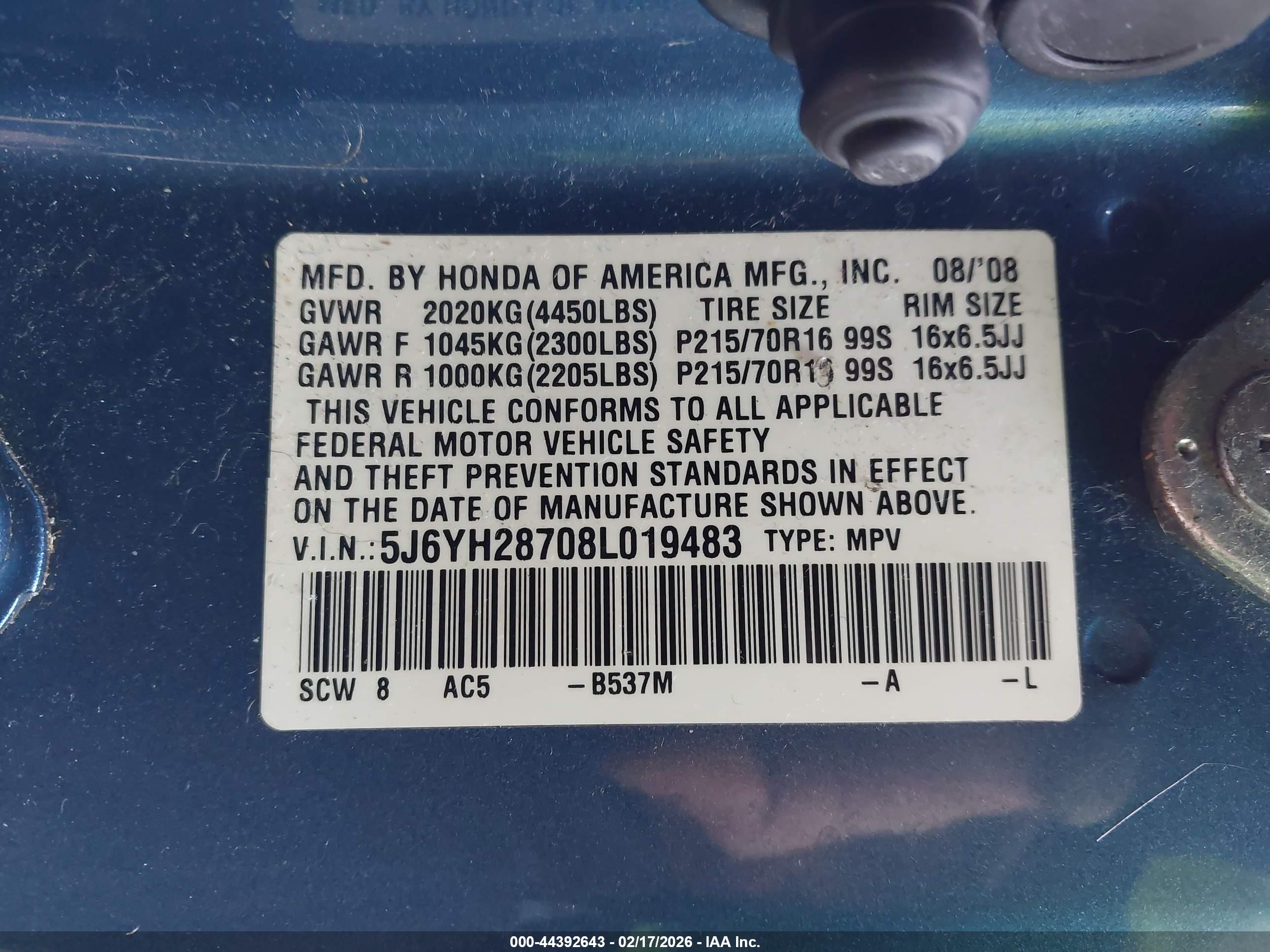 HONDA ELEMENT image 9