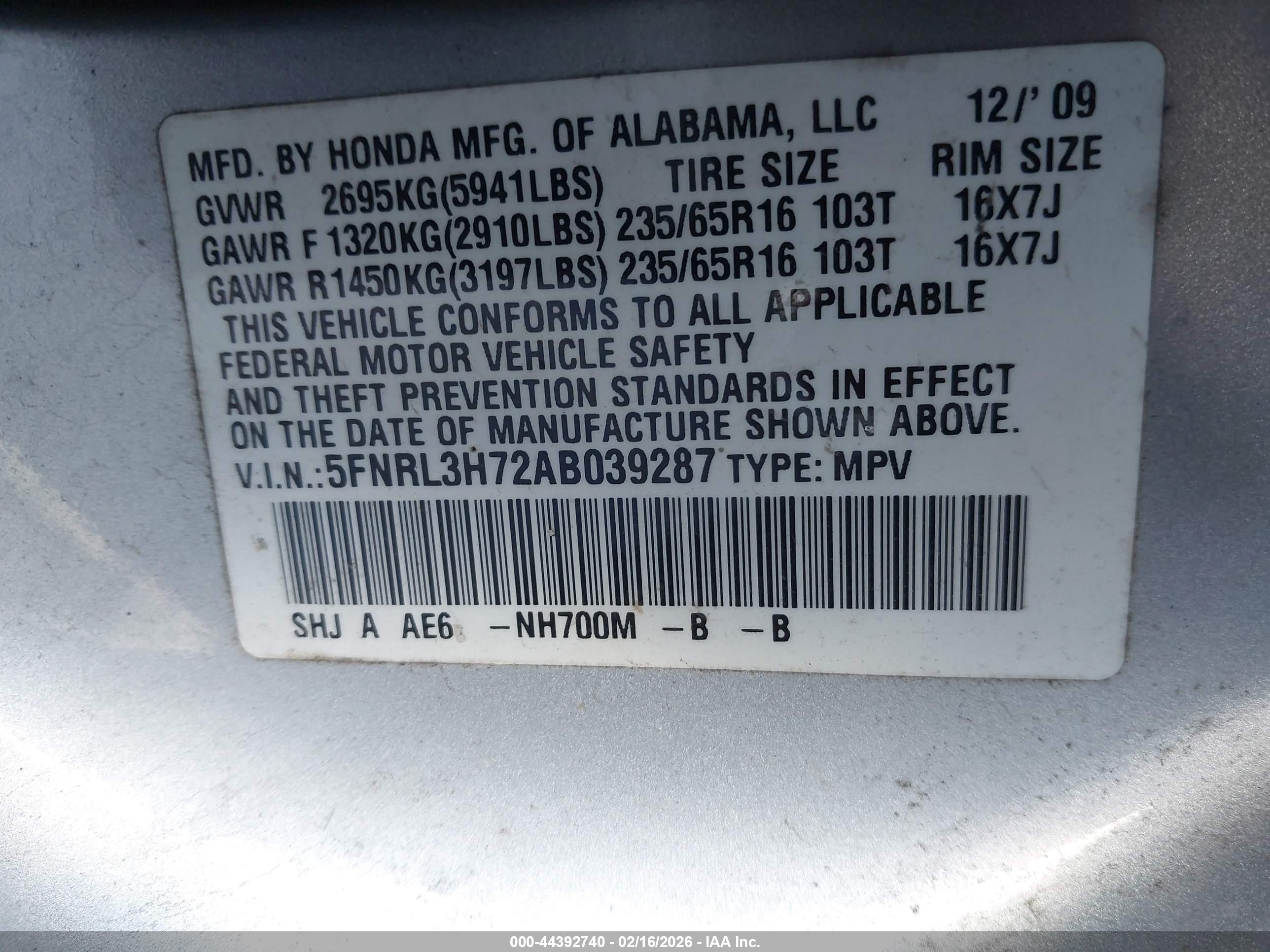 HONDA ODYSSEY image 9