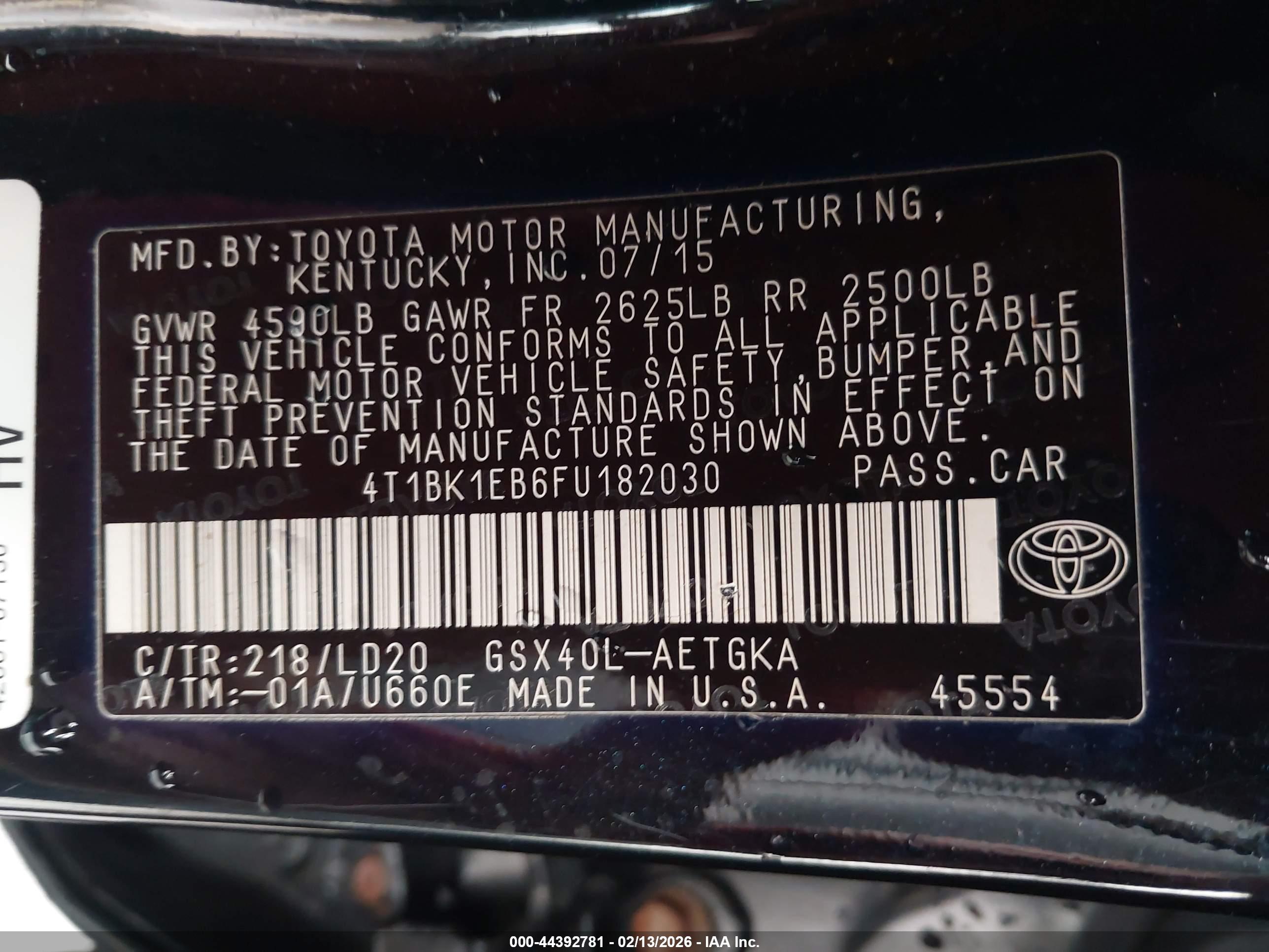 TOYOTA AVALON image 9