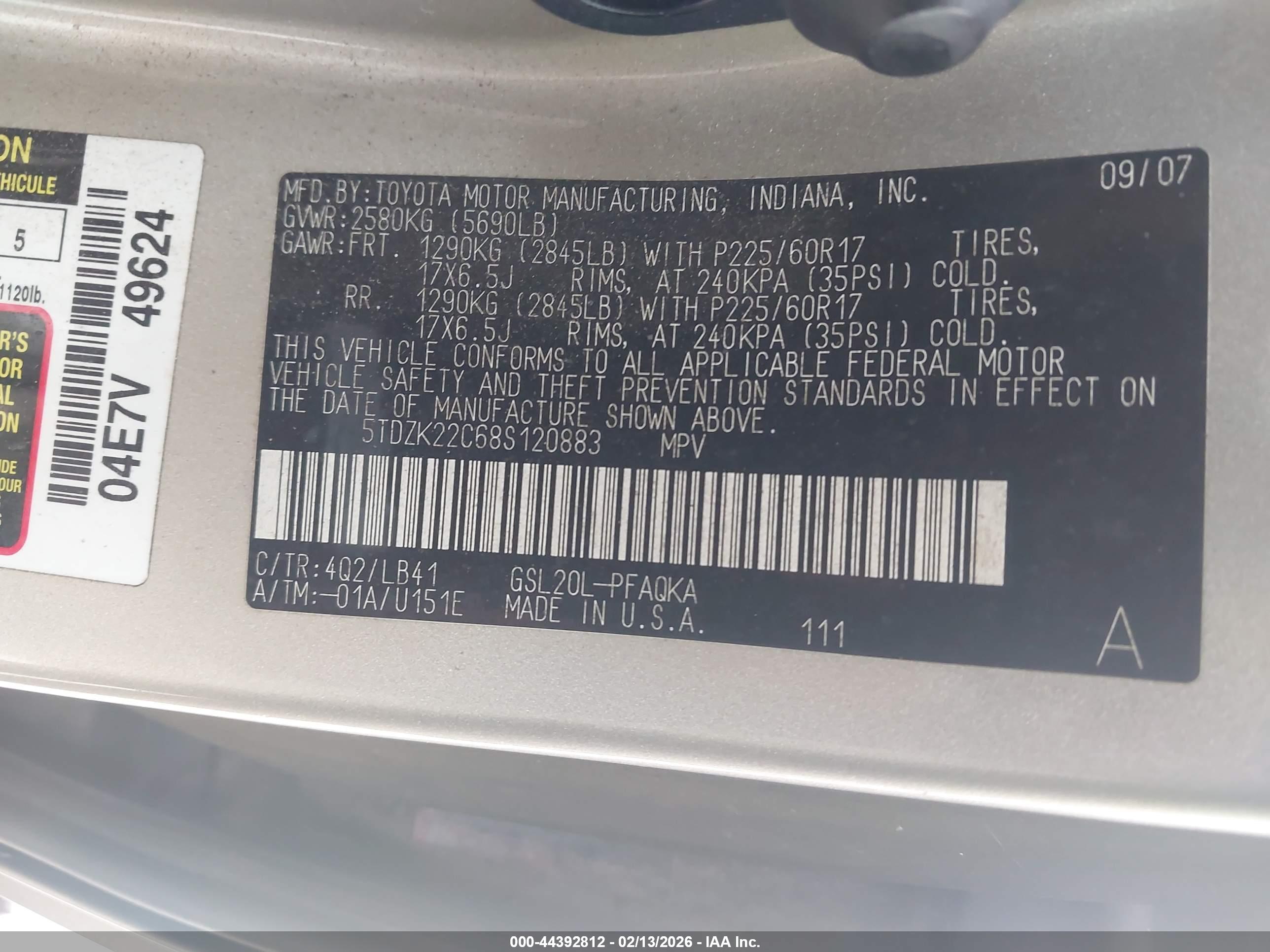 TOYOTA SIENNA image 9