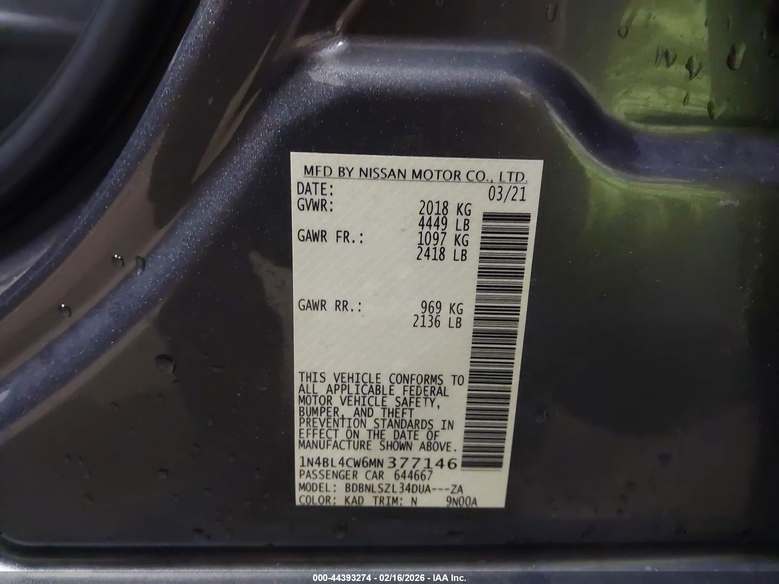 NISSAN ALTIMA image 9