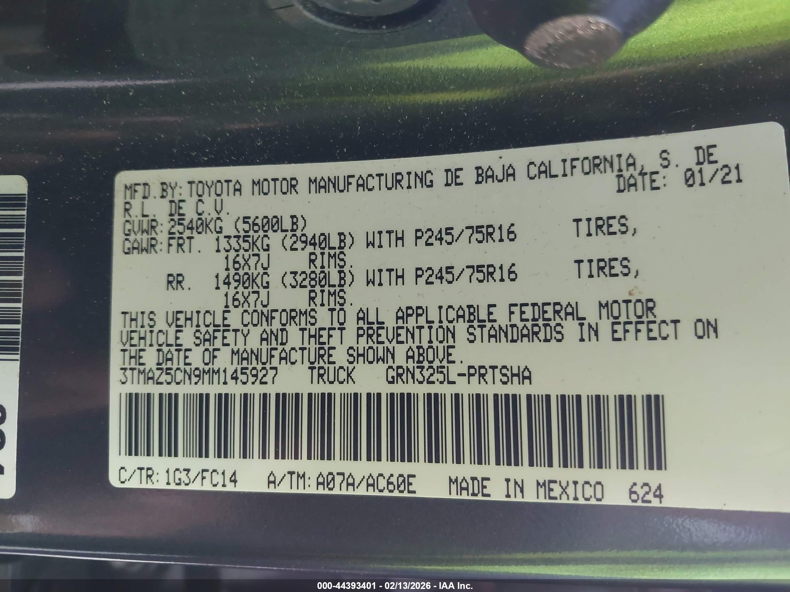 TOYOTA TACOMA image 9