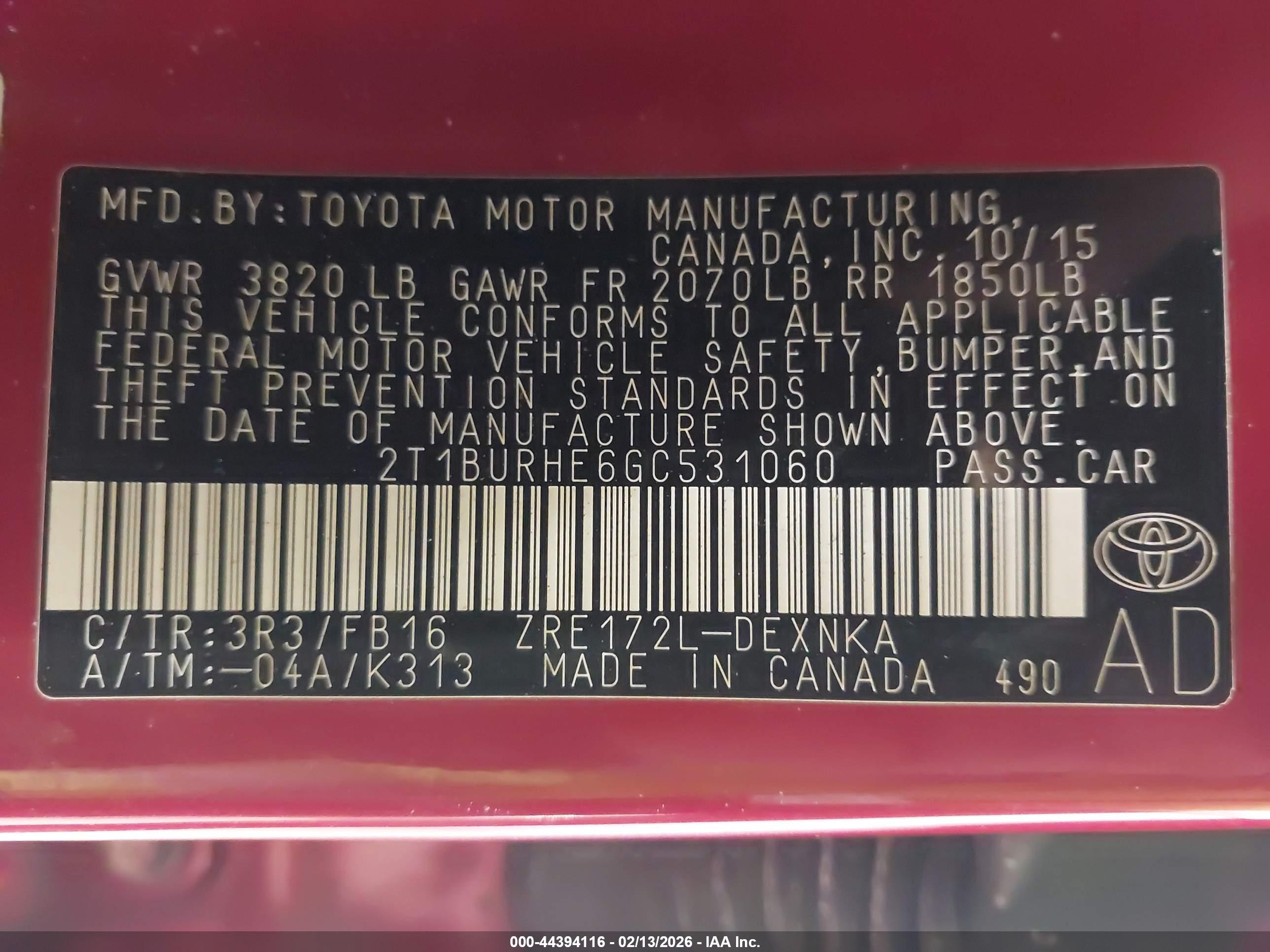 TOYOTA COROLLA image 9