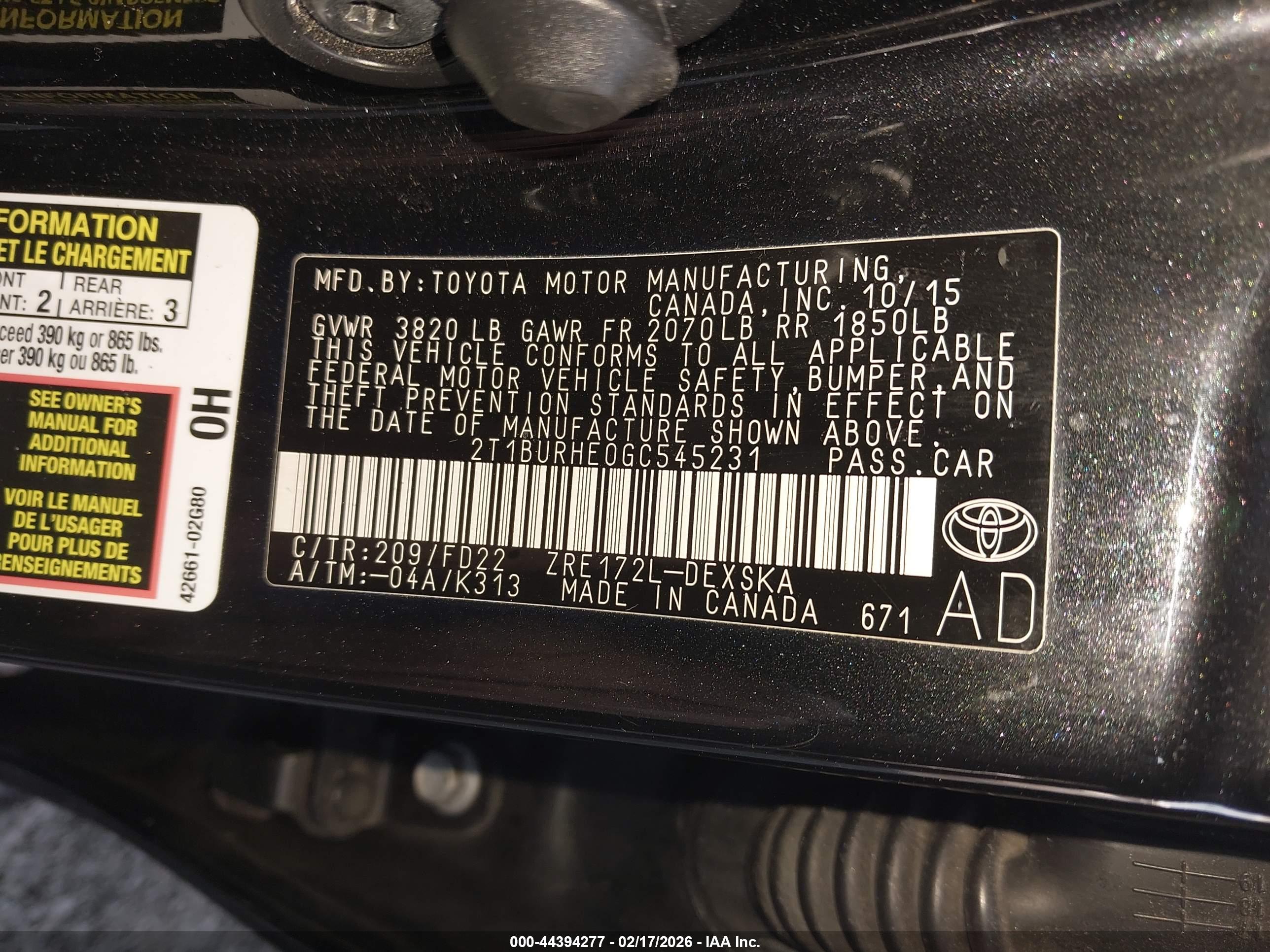 TOYOTA COROLLA image 9