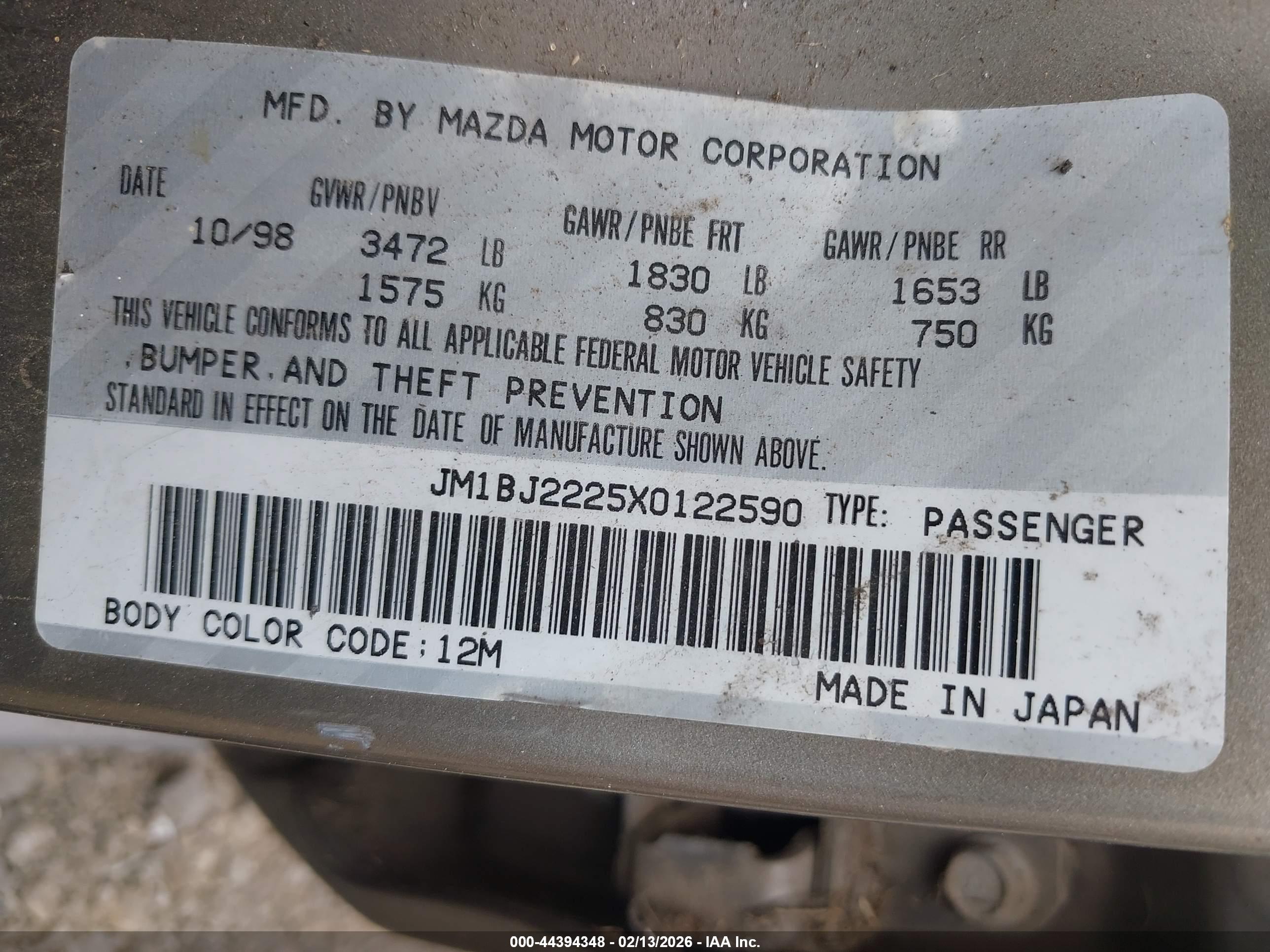 MAZDA PROTEGE image 9