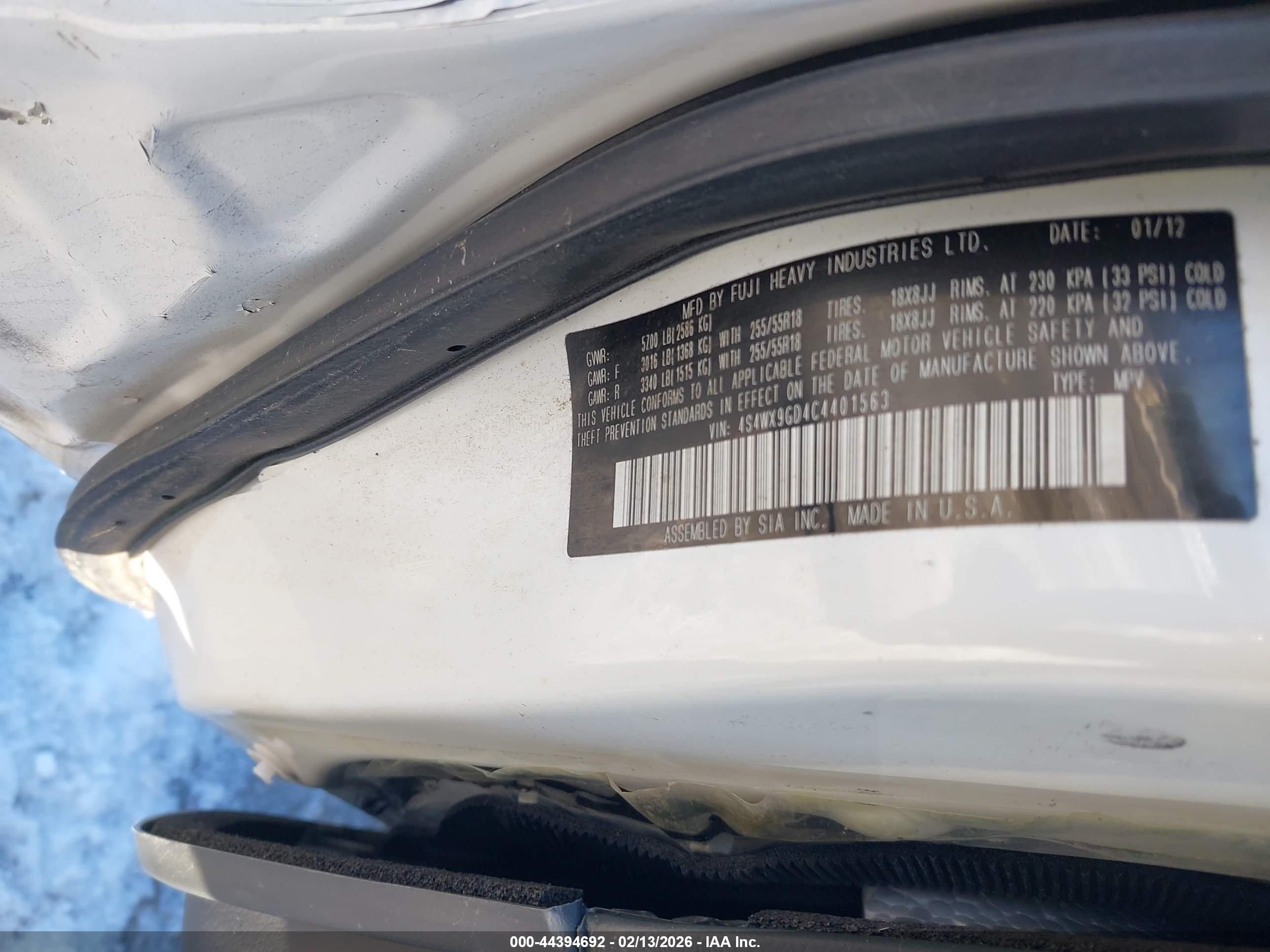 SUBARU TRIBECA image 9