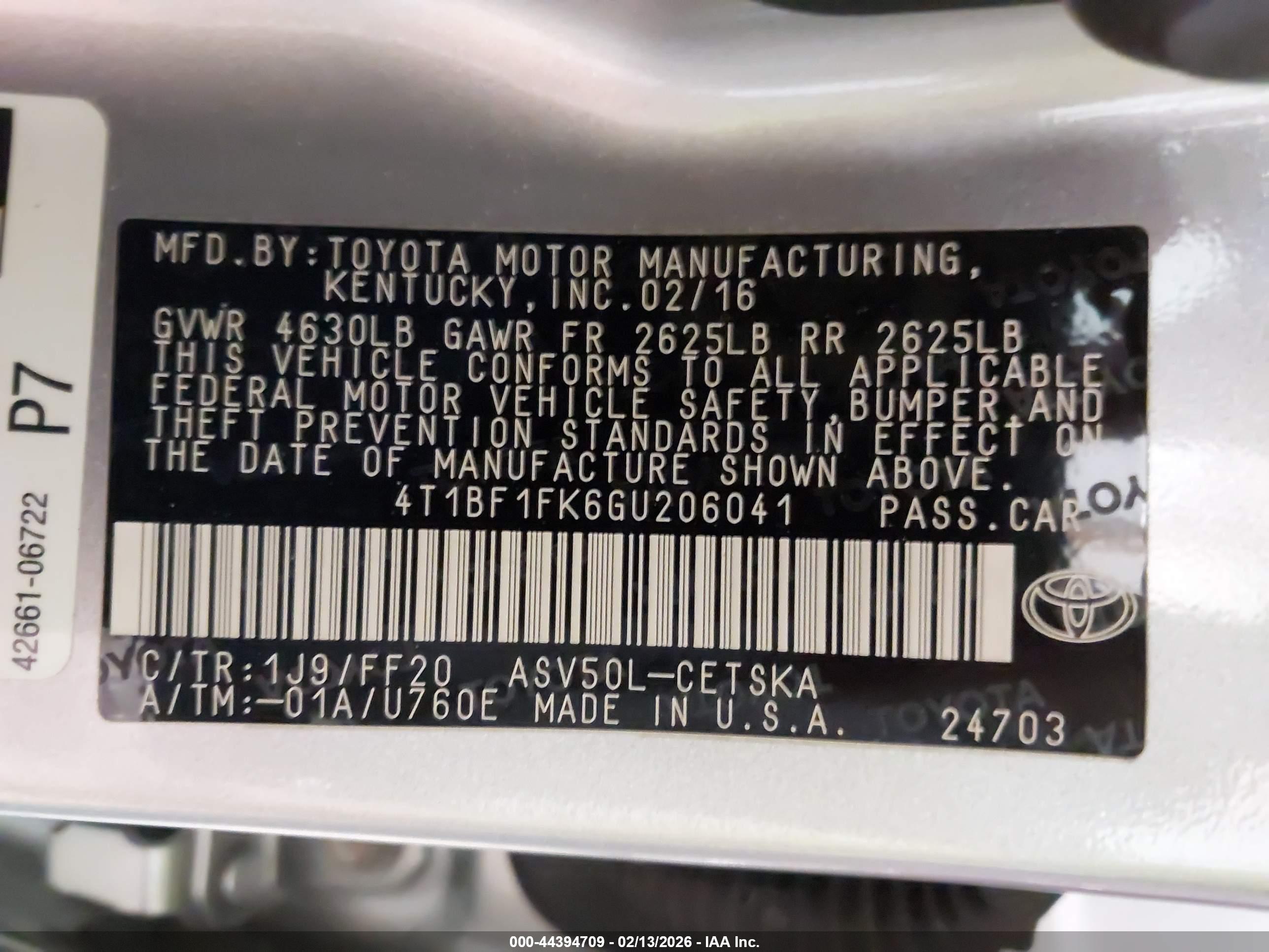 TOYOTA CAMRY image 9