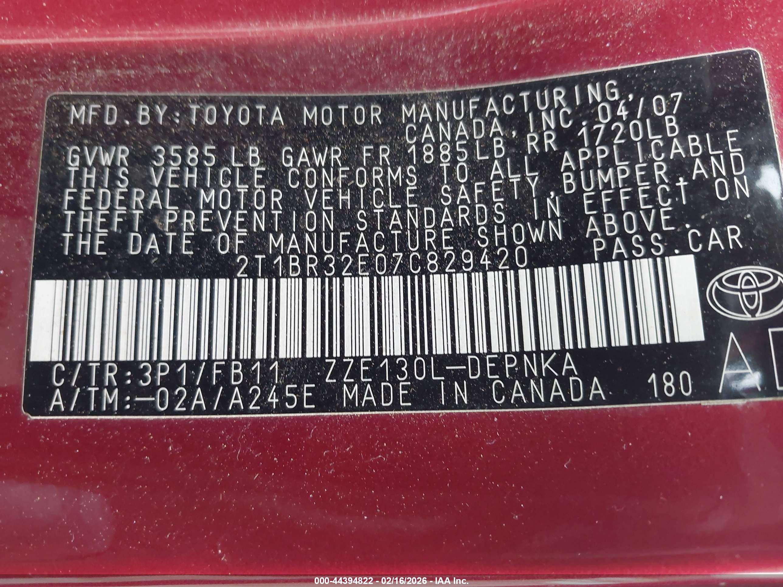 TOYOTA COROLLA image 9