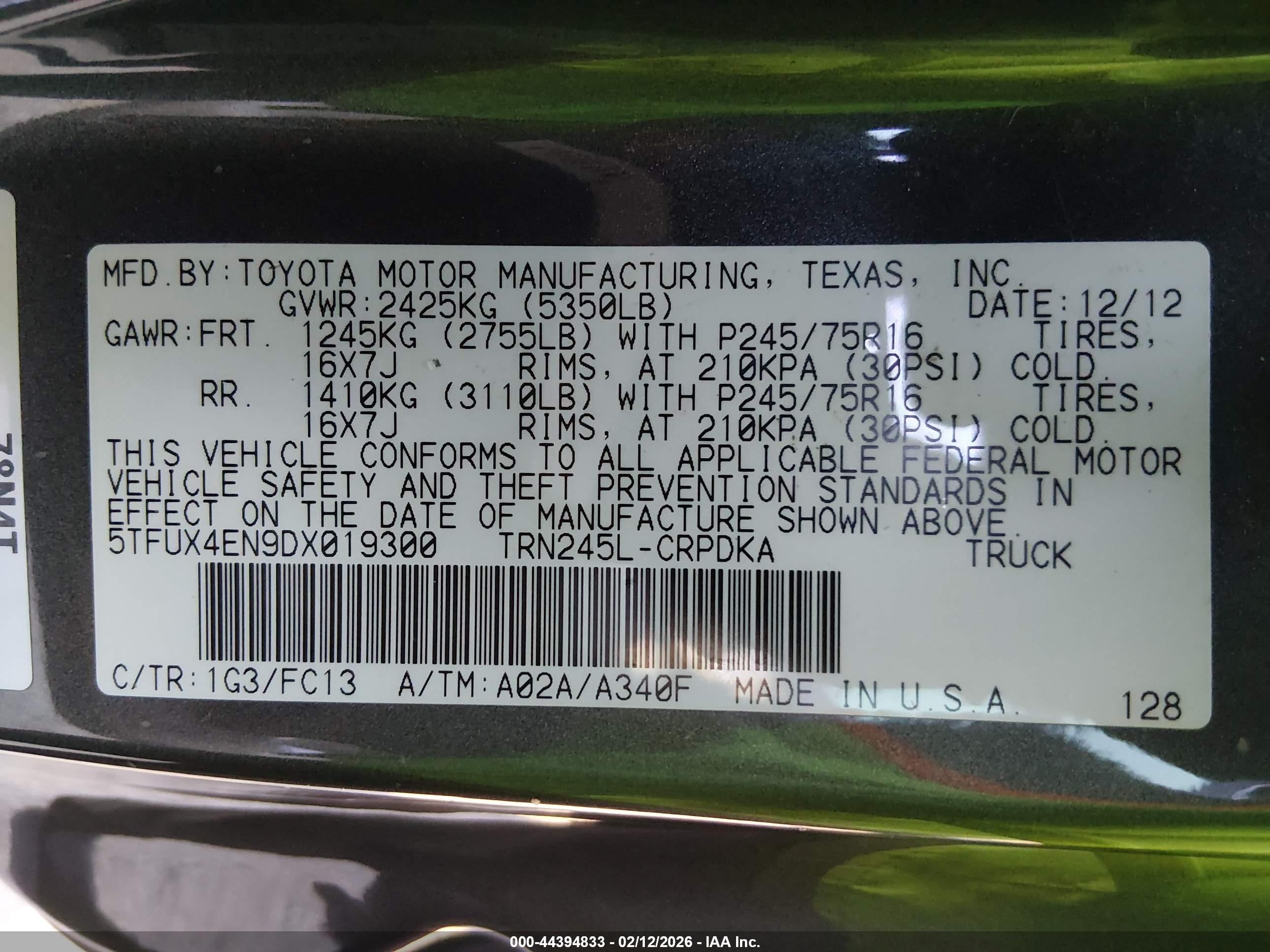 TOYOTA TACOMA image 9