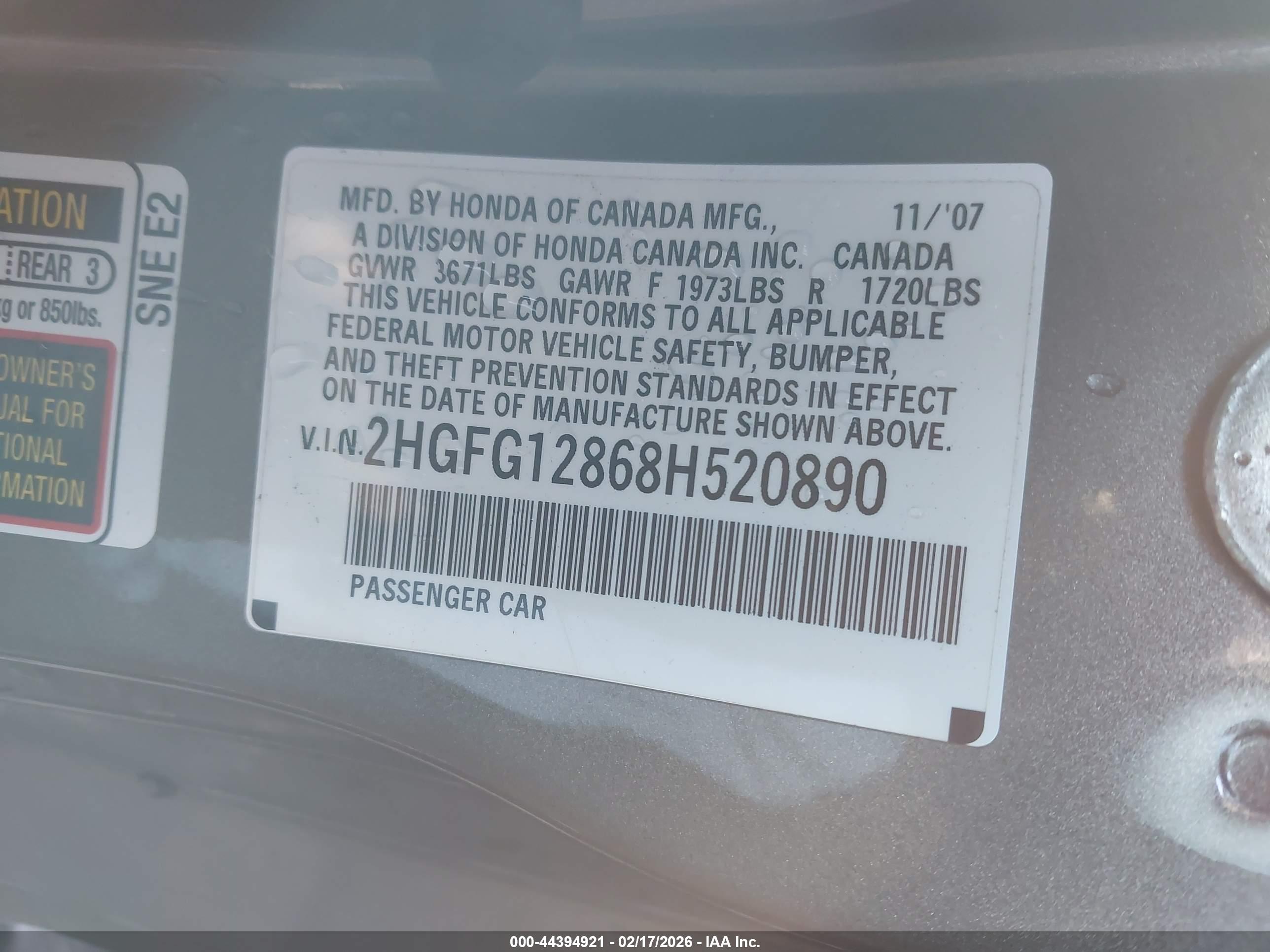 HONDA CIVIC image 9