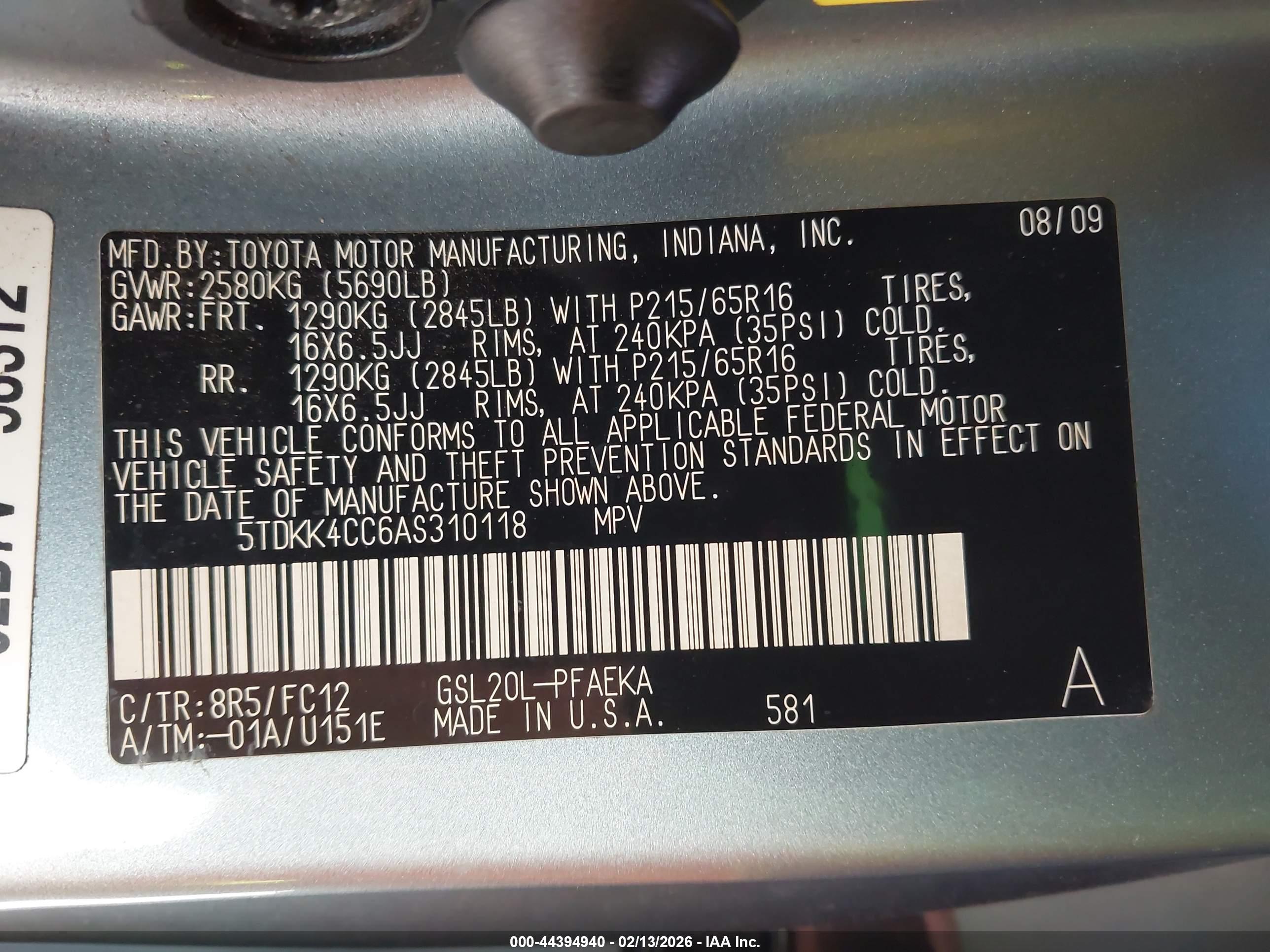 TOYOTA SIENNA image 9