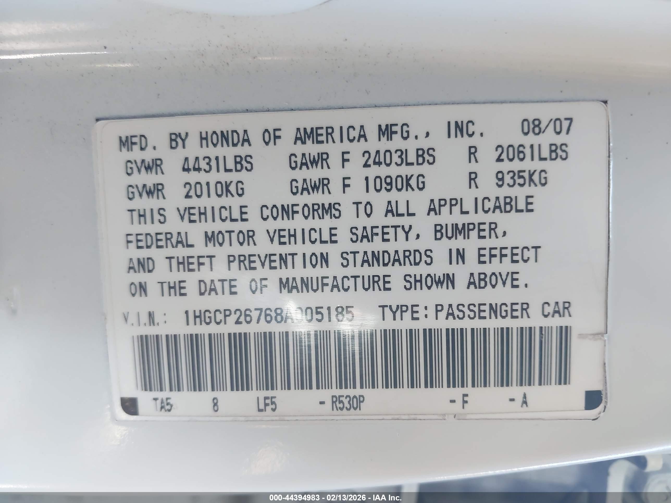 HONDA ACCORD image 9