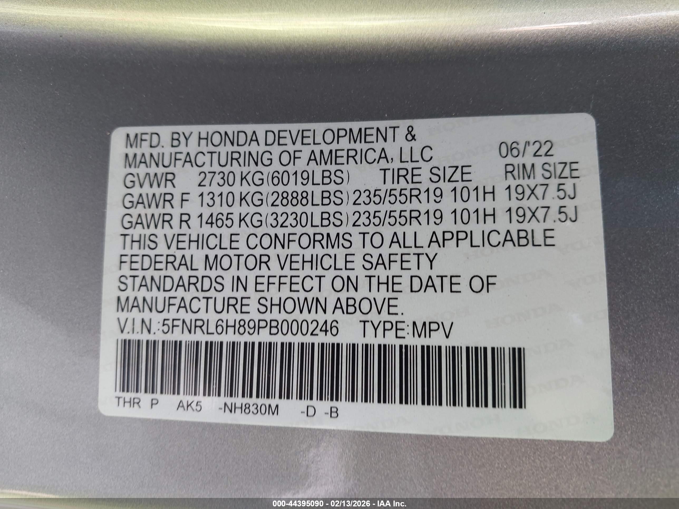 HONDA ODYSSEY image 9