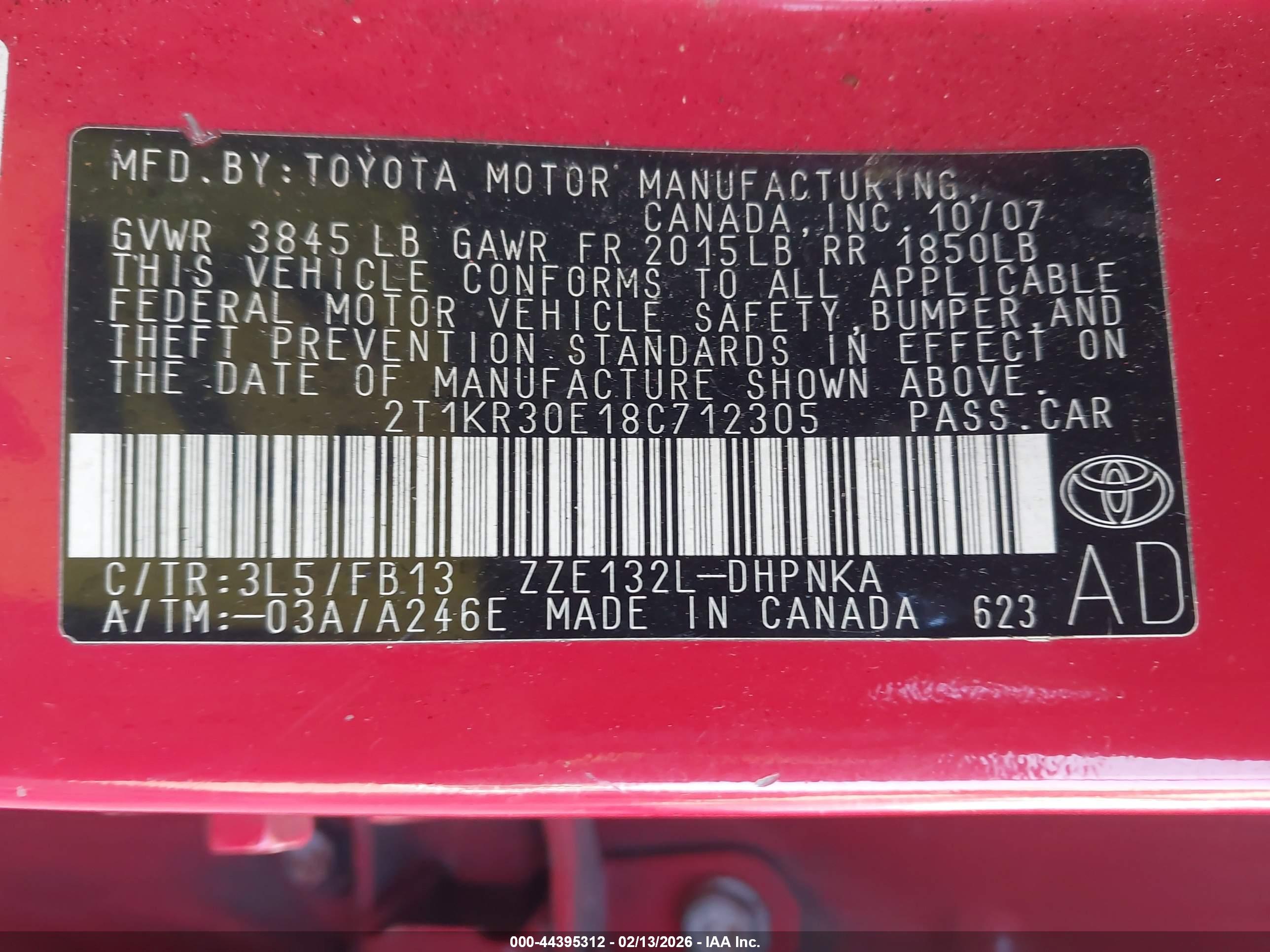 TOYOTA MATRIX image 9