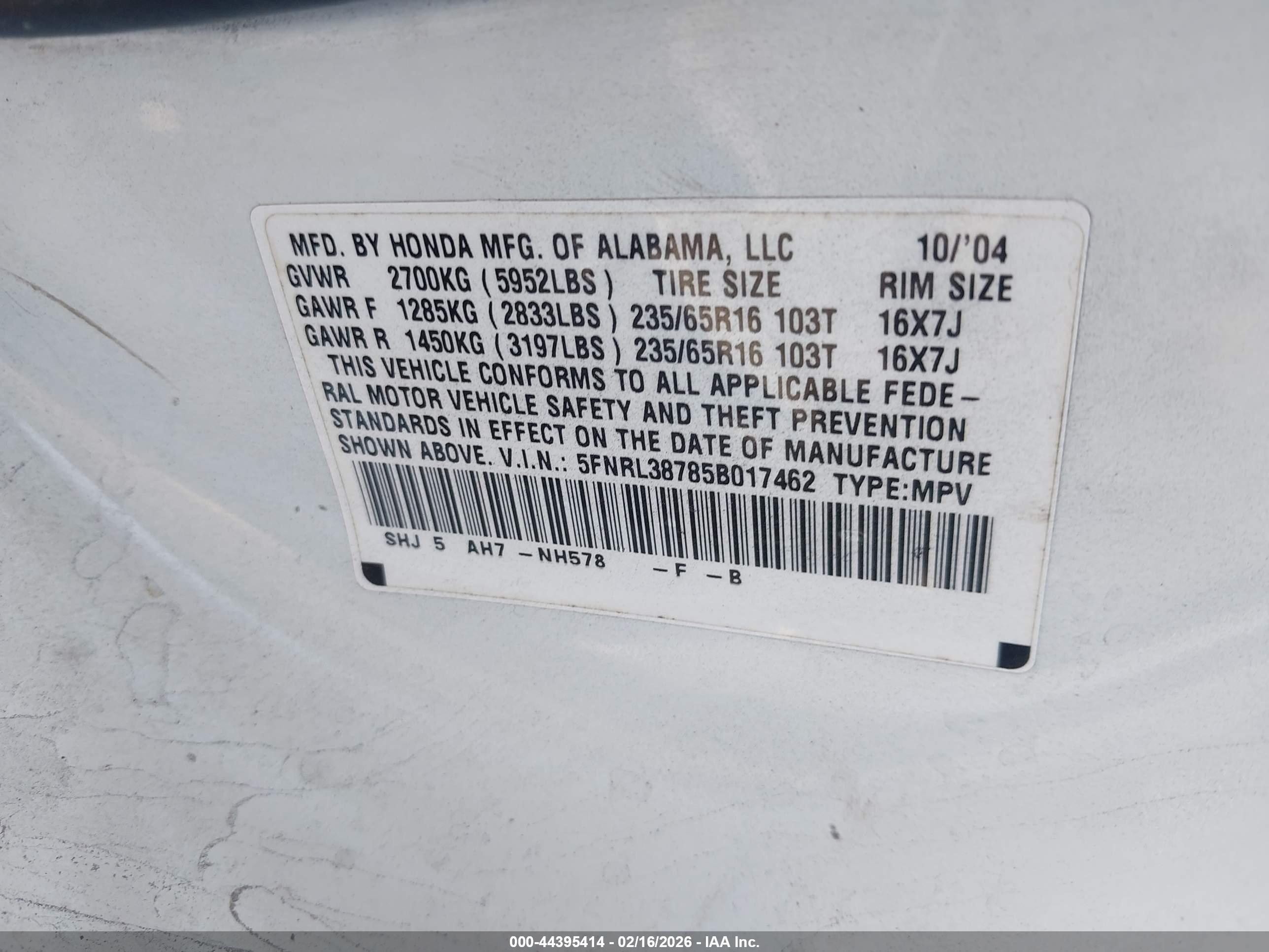 HONDA ODYSSEY image 9