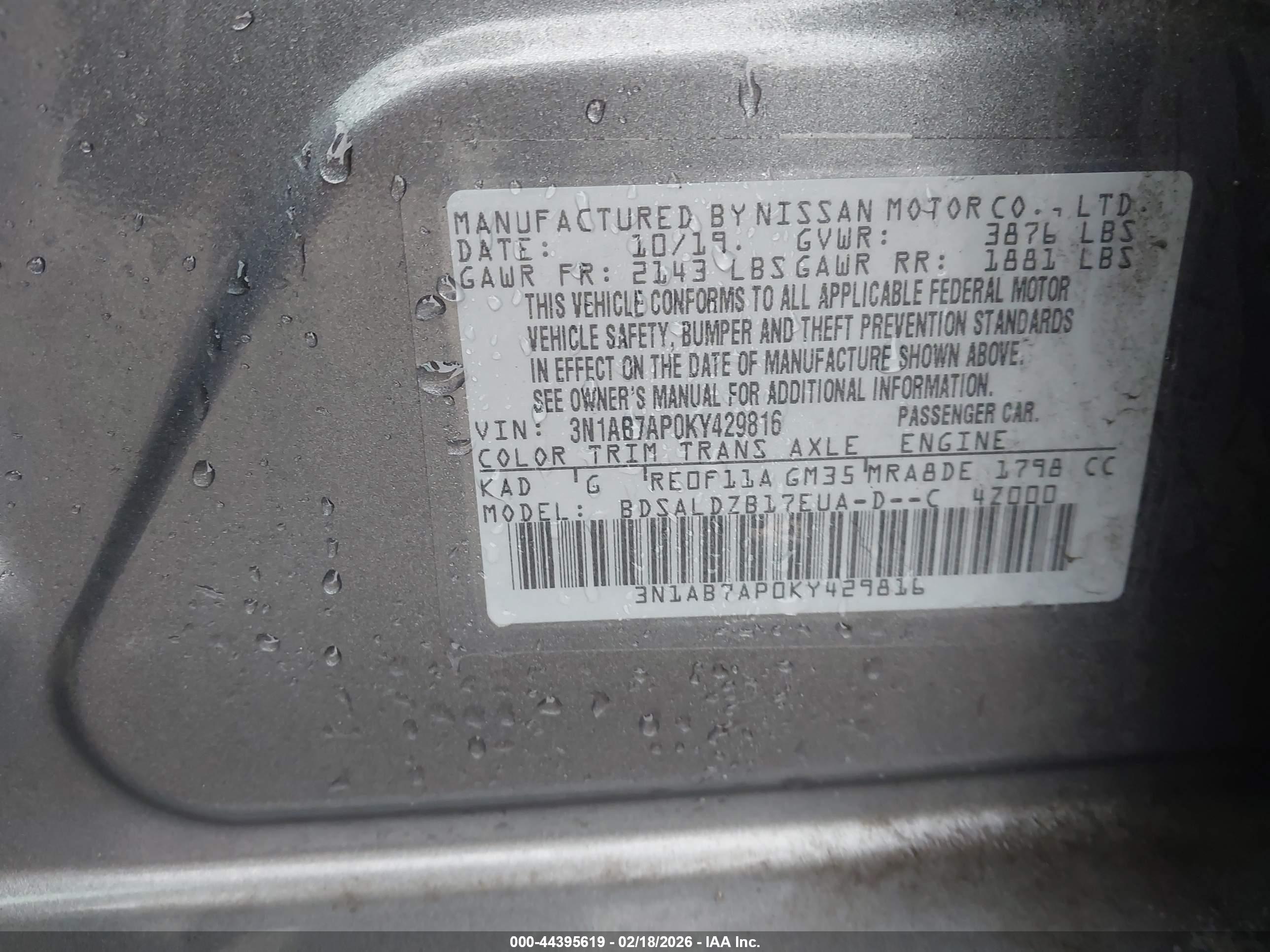 NISSAN SENTRA image 9