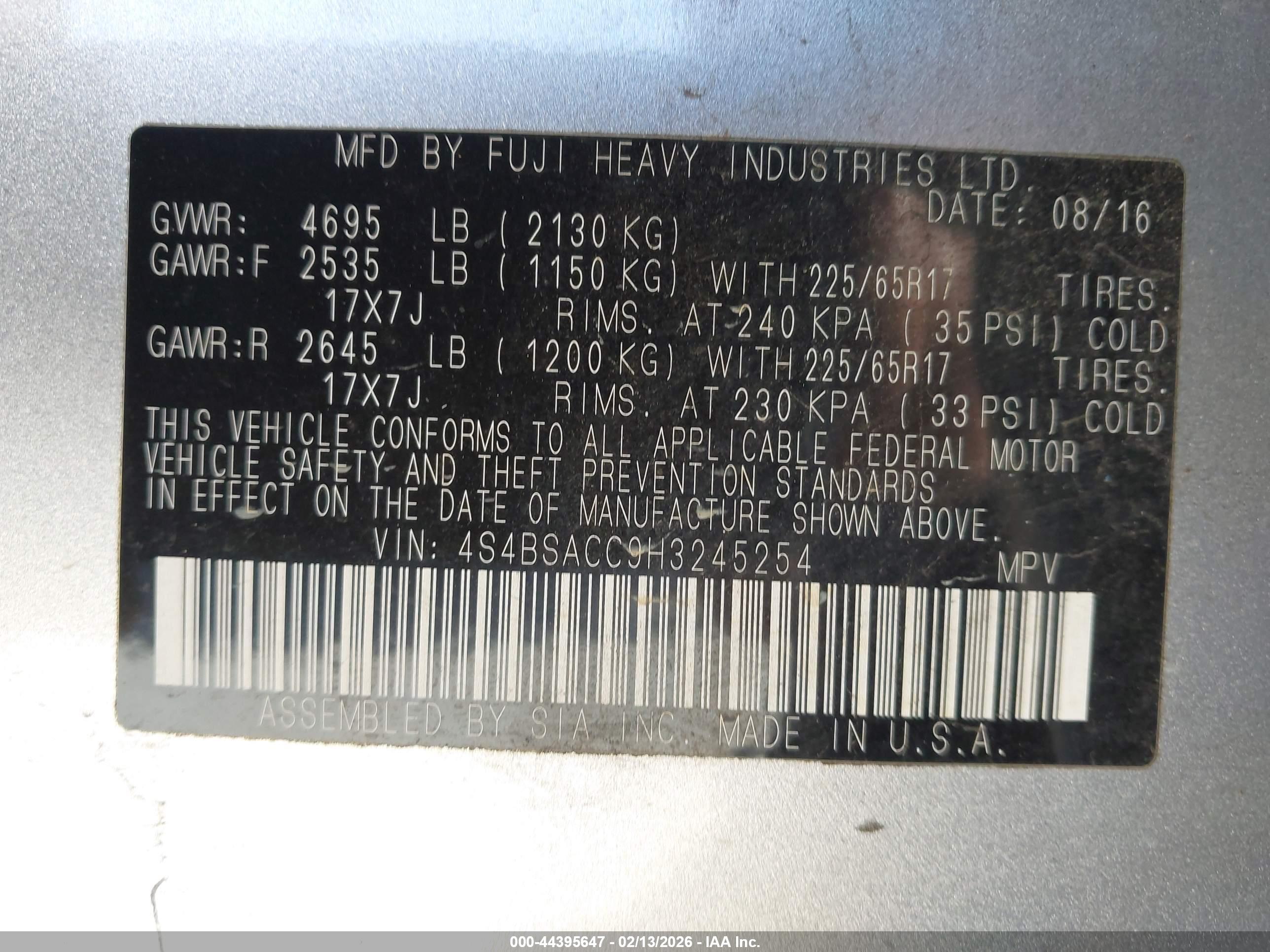 SUBARU OUTBACK image 9