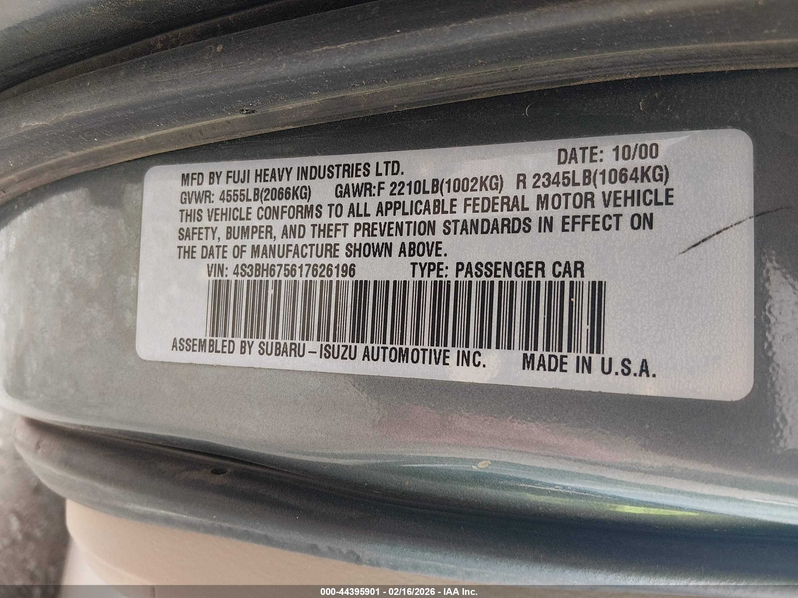 SUBARU OUTBACK image 9