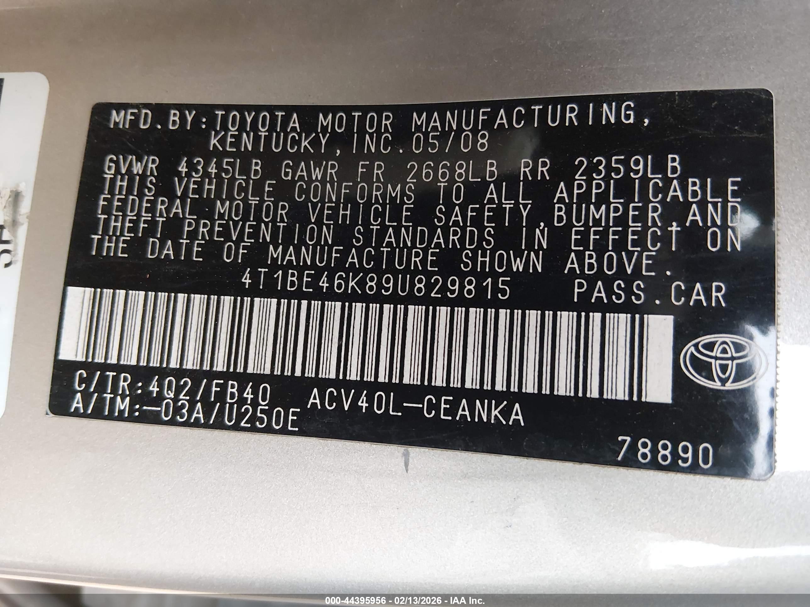 TOYOTA CAMRY image 9