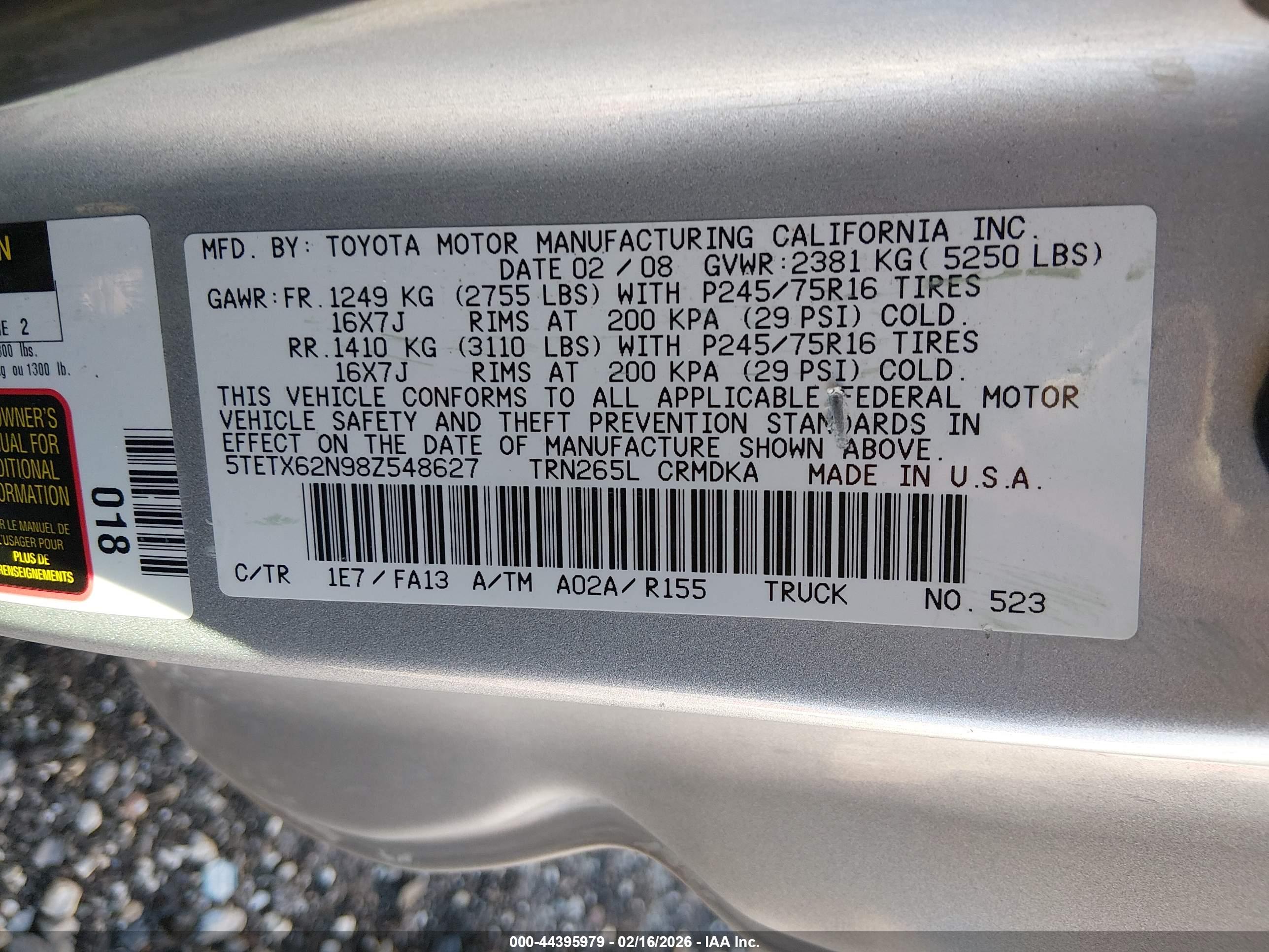 TOYOTA TACOMA image 9