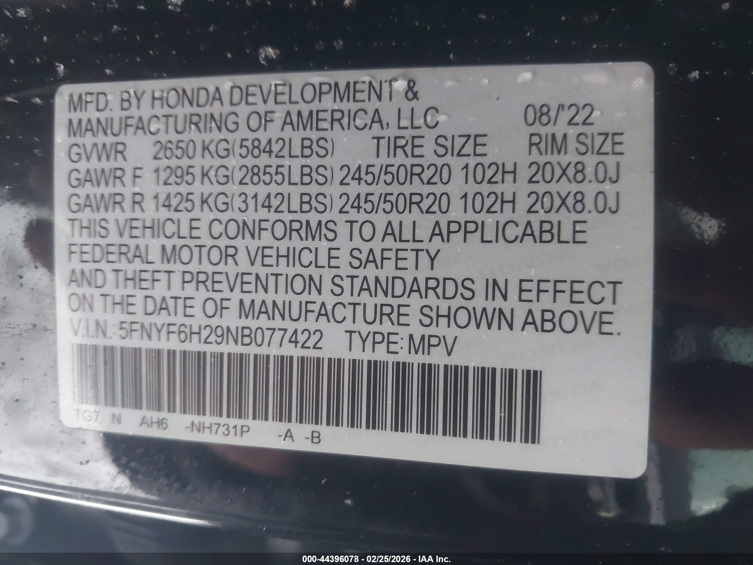 HONDA PILOT image 9