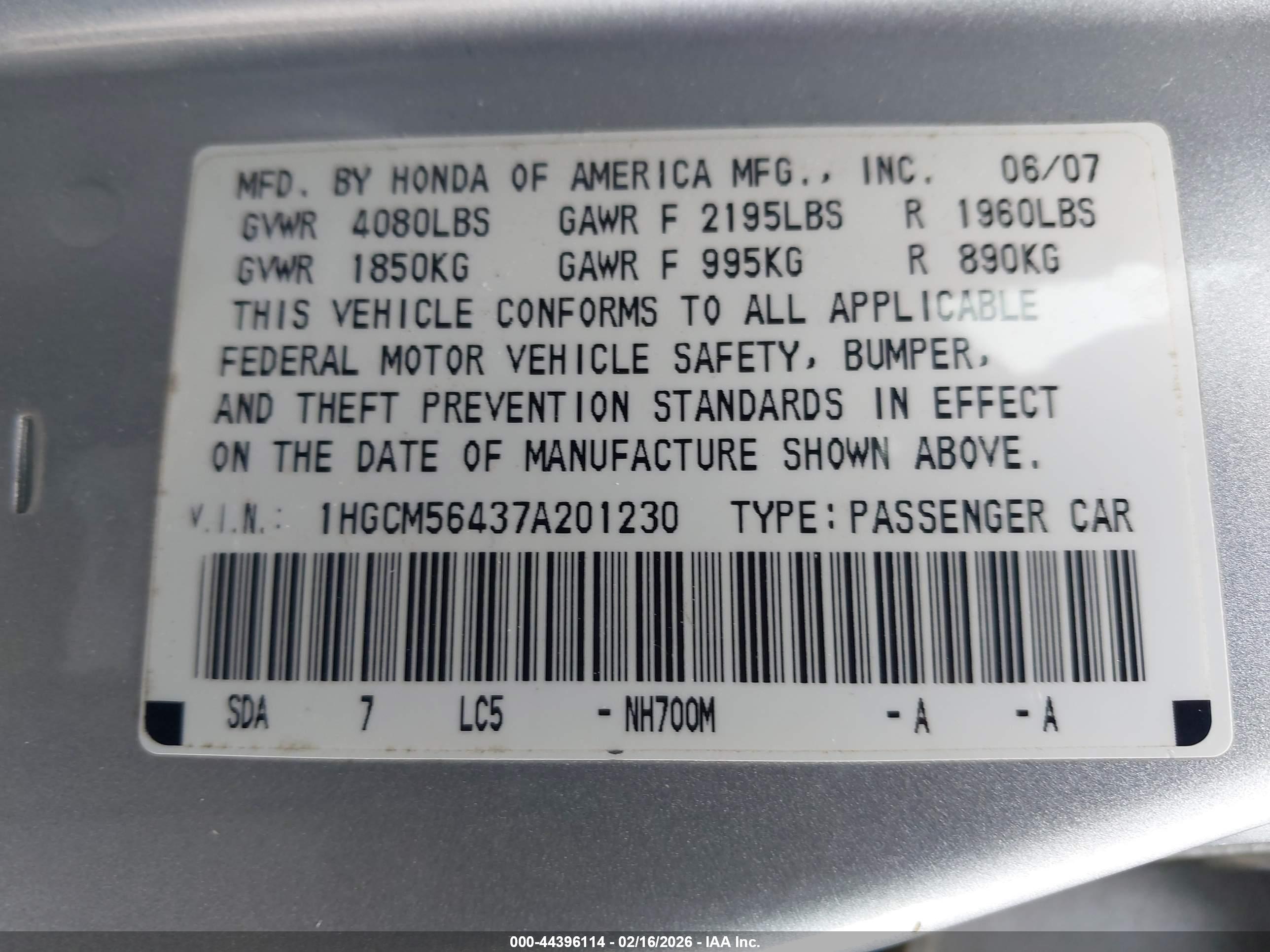 HONDA ACCORD image 9