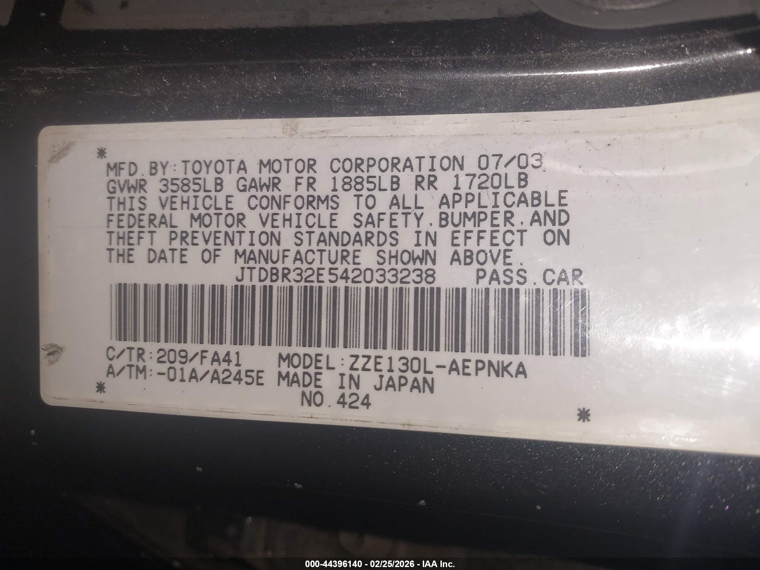 TOYOTA COROLLA image 9