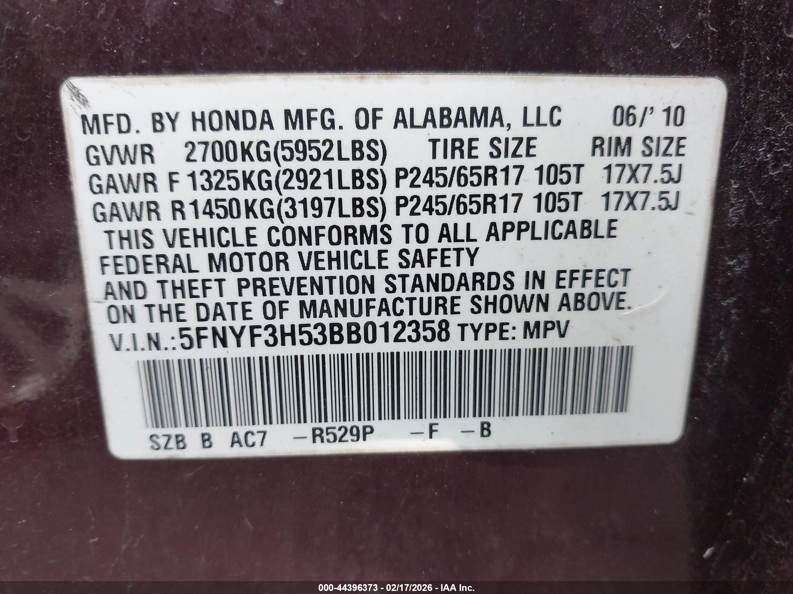 HONDA PILOT image 9