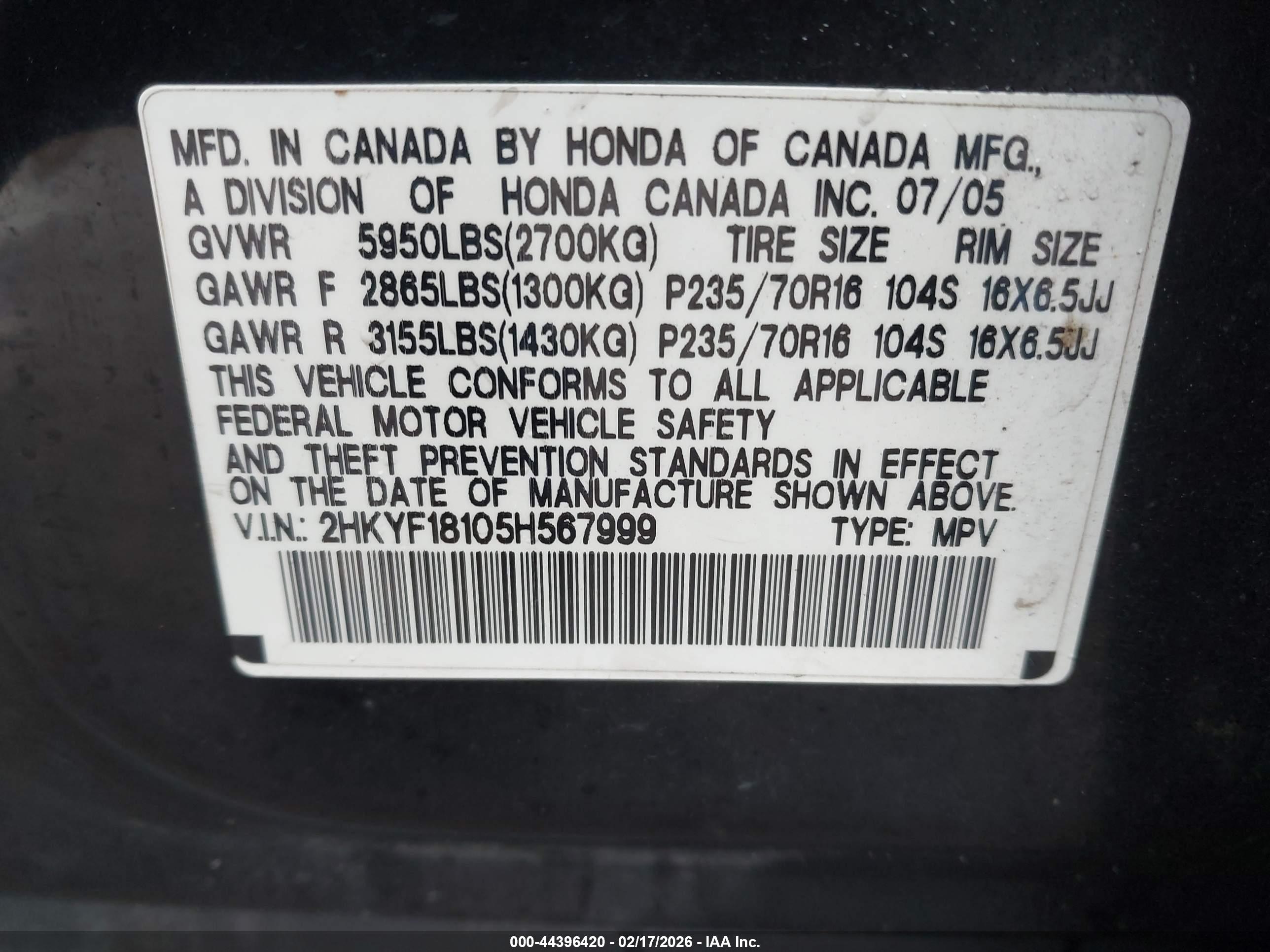 HONDA PILOT image 9