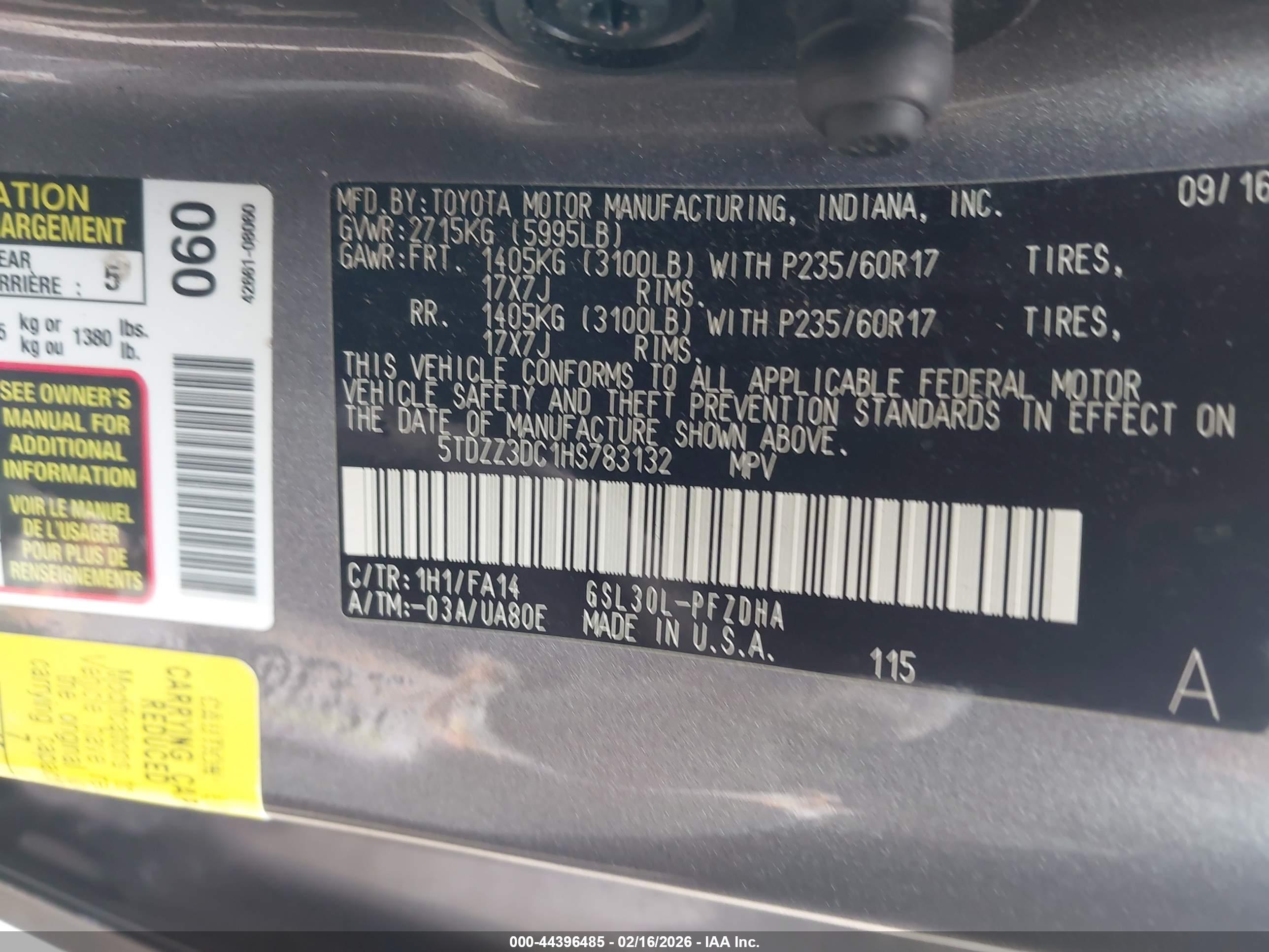 TOYOTA SIENNA image 9