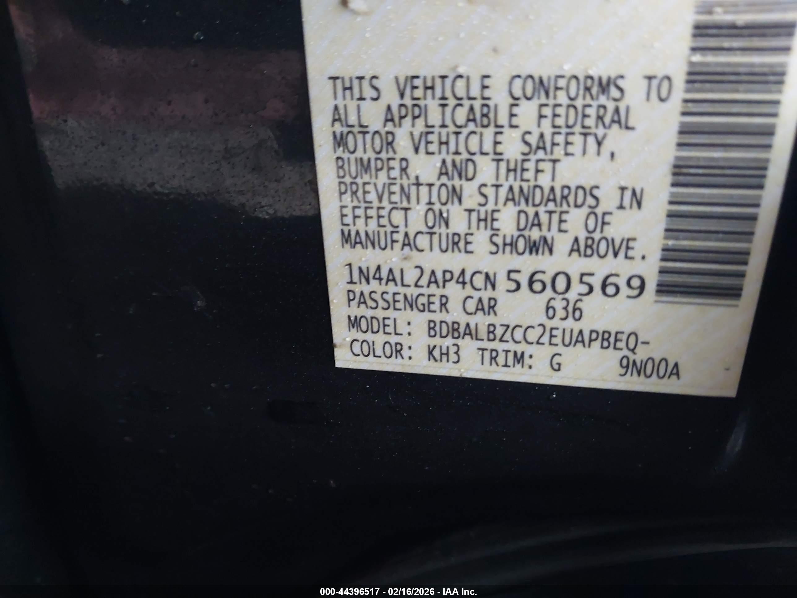 NISSAN ALTIMA image 9