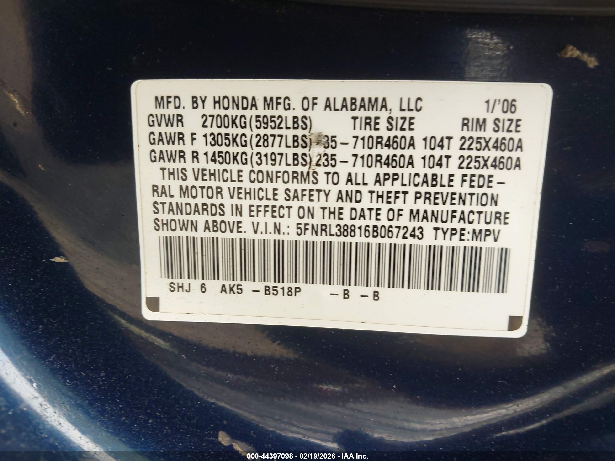HONDA ODYSSEY image 9