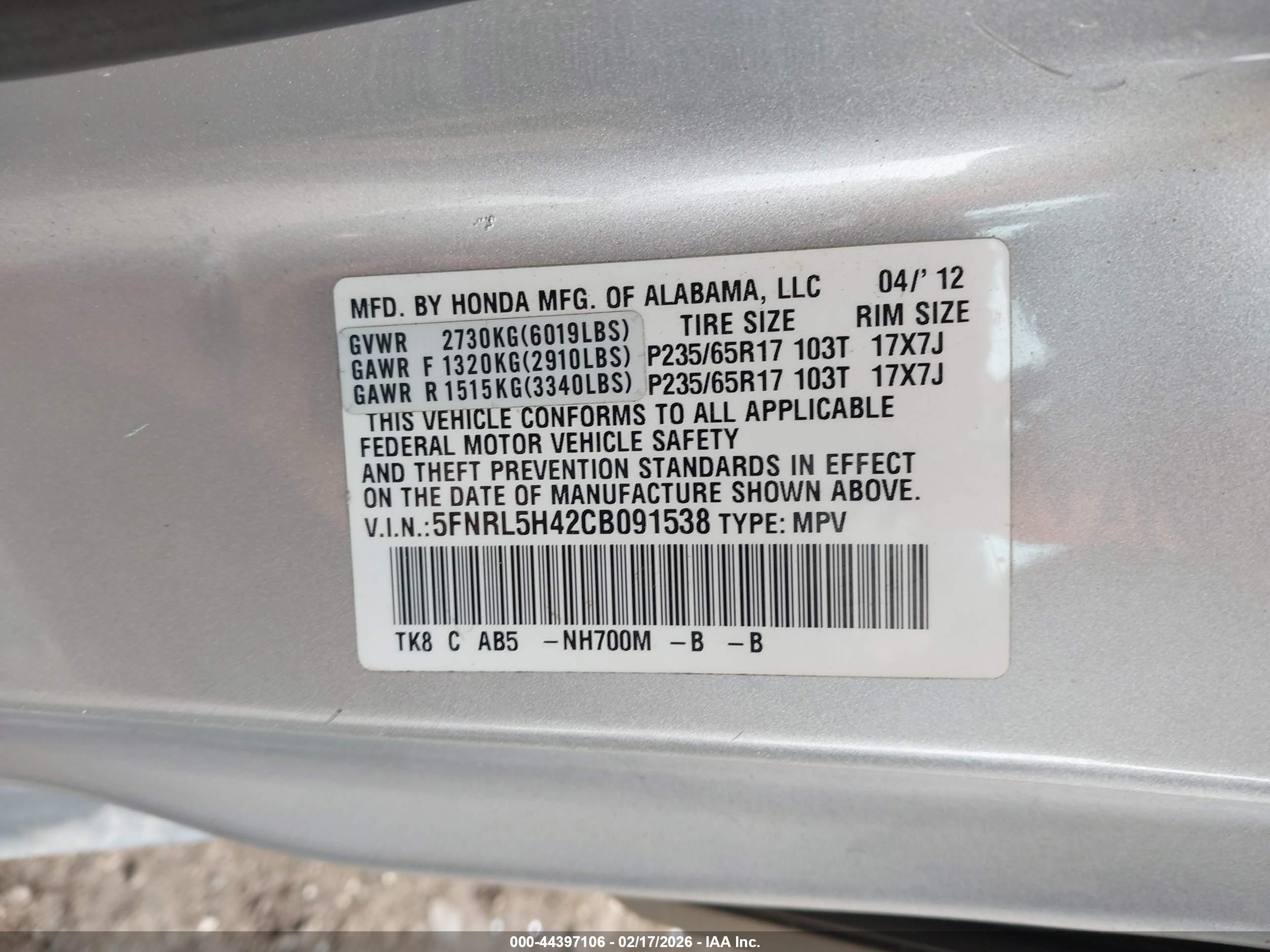 HONDA ODYSSEY image 9