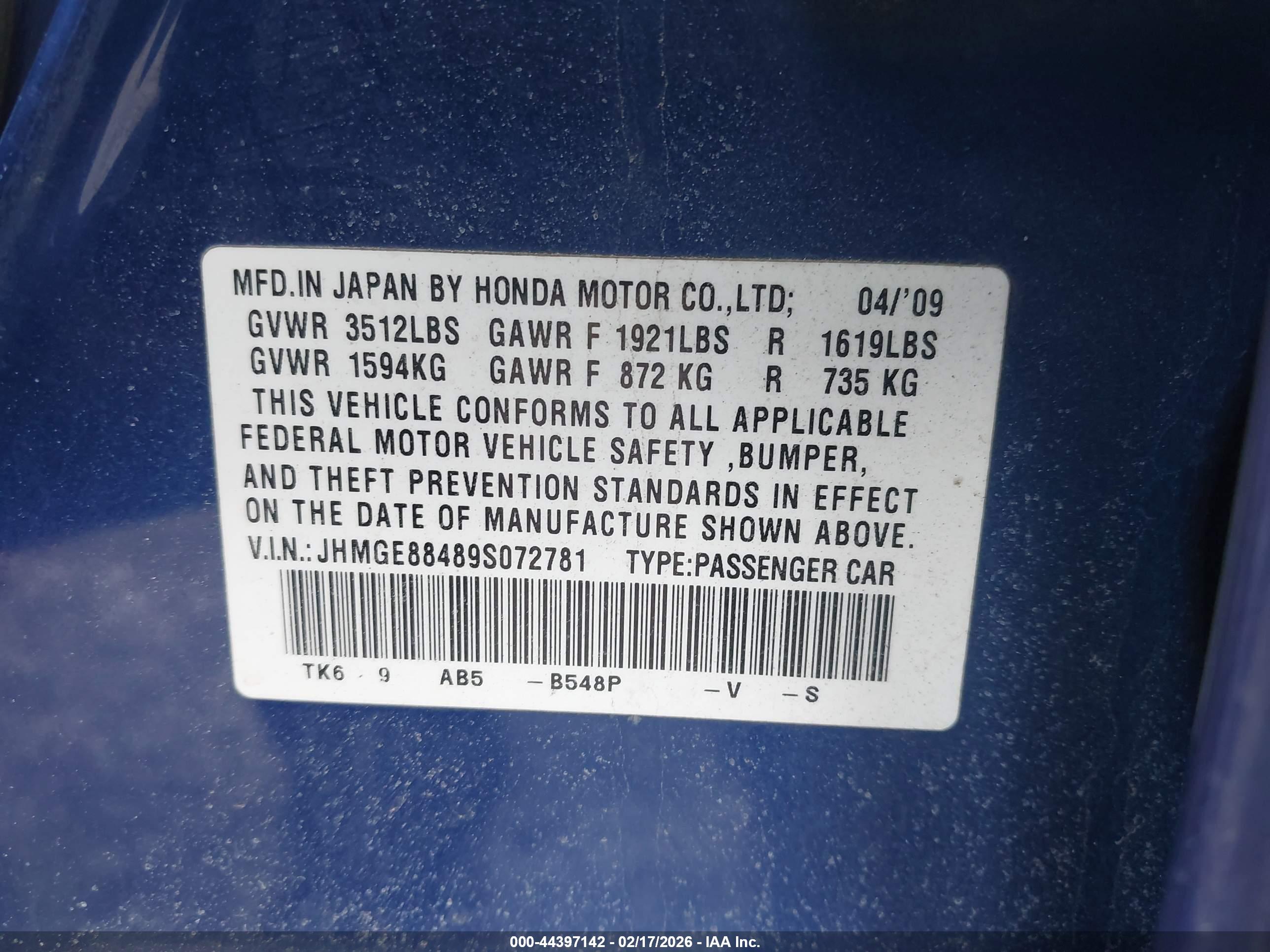 HONDA FIT image 9