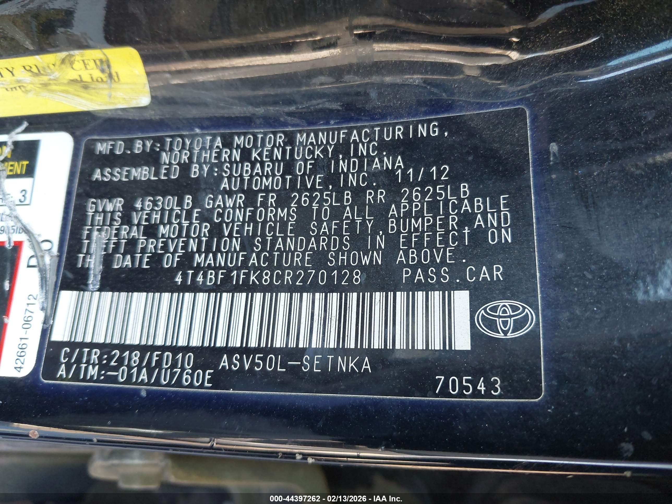 TOYOTA CAMRY image 9