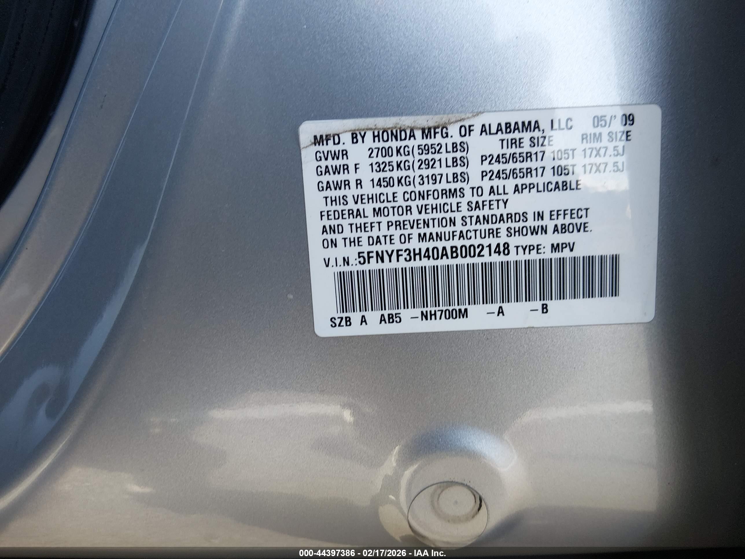 HONDA PILOT image 9
