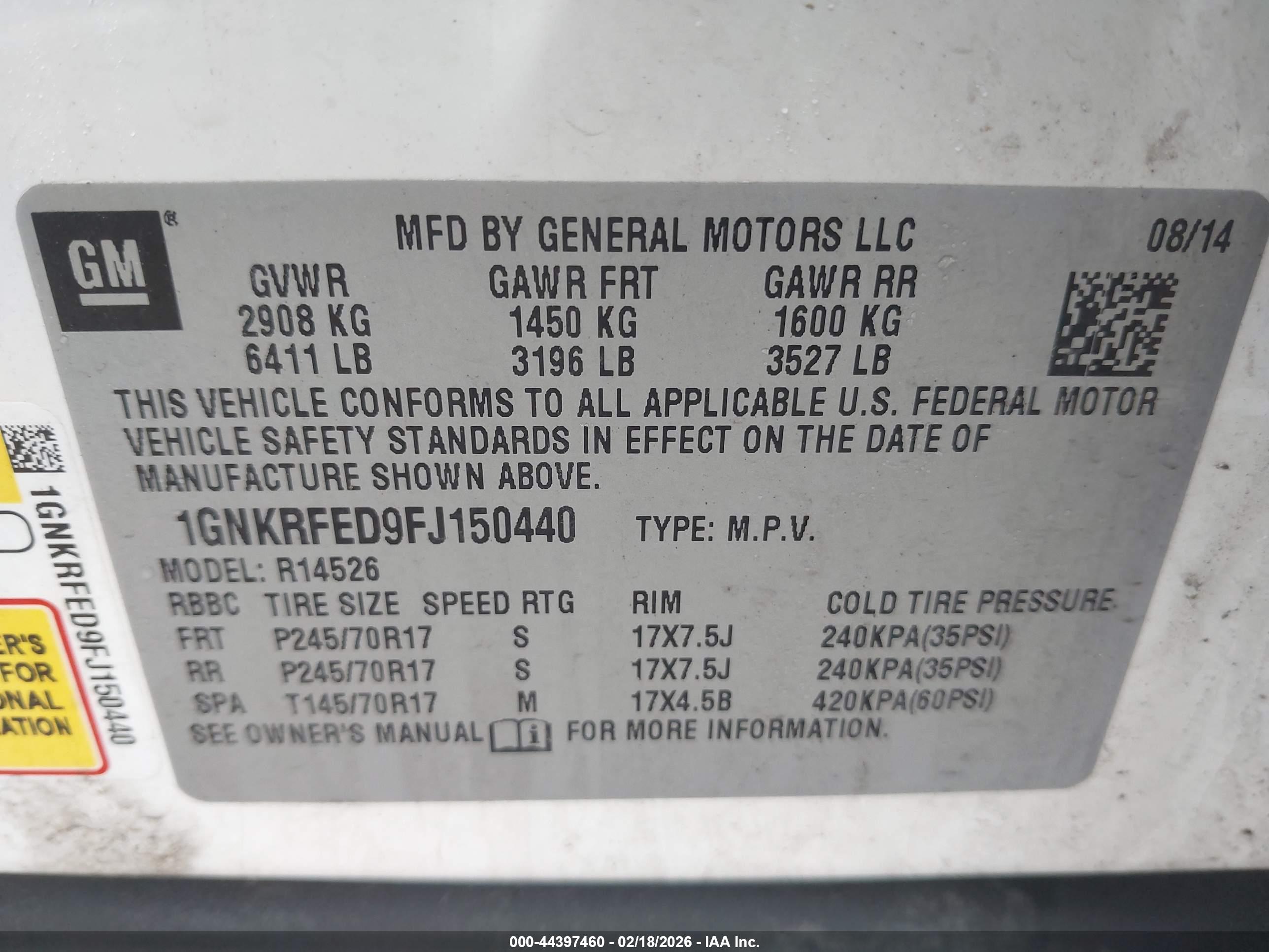 CHEVROLET TRAVERSE image 9