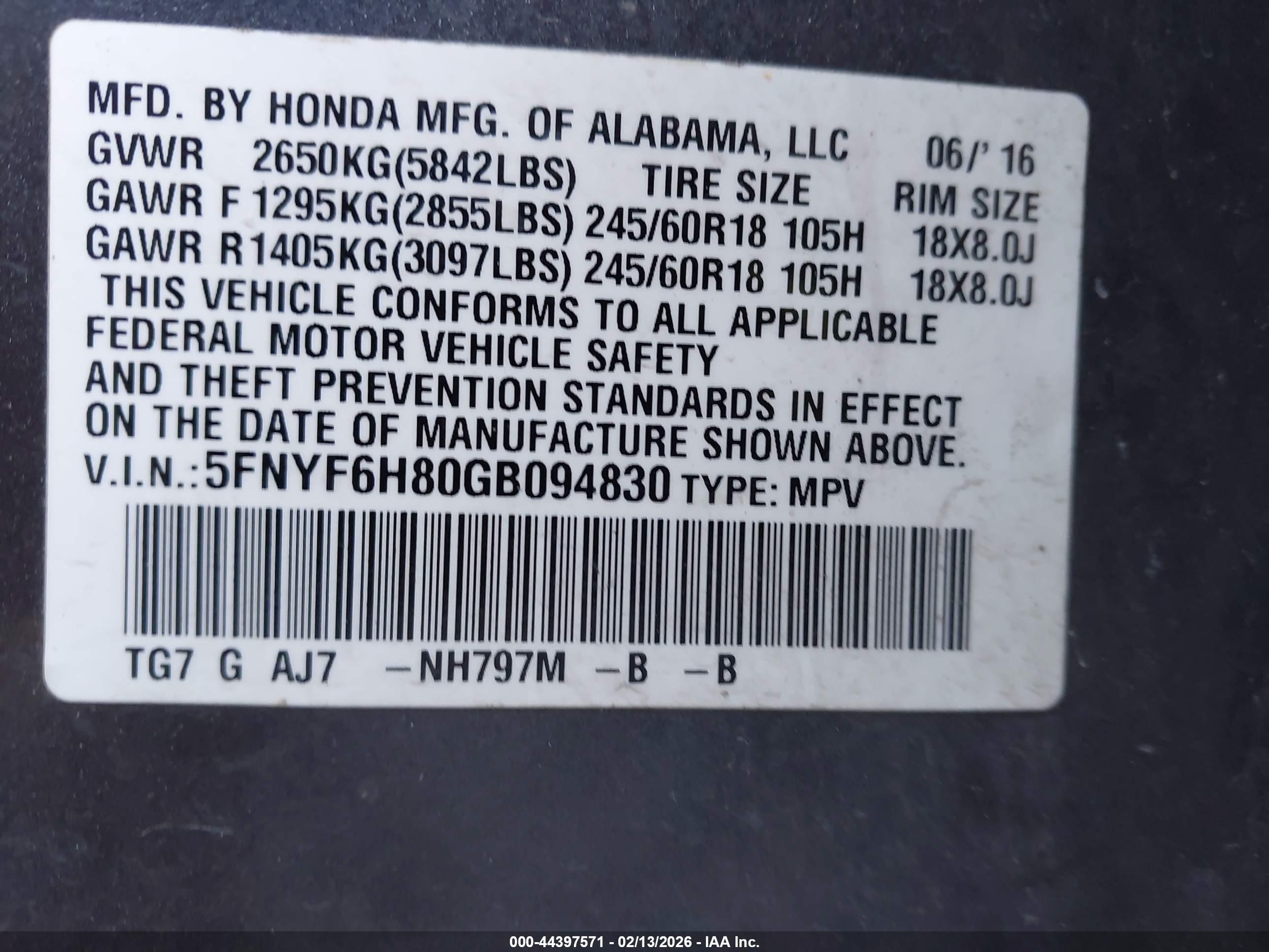 HONDA PILOT image 9