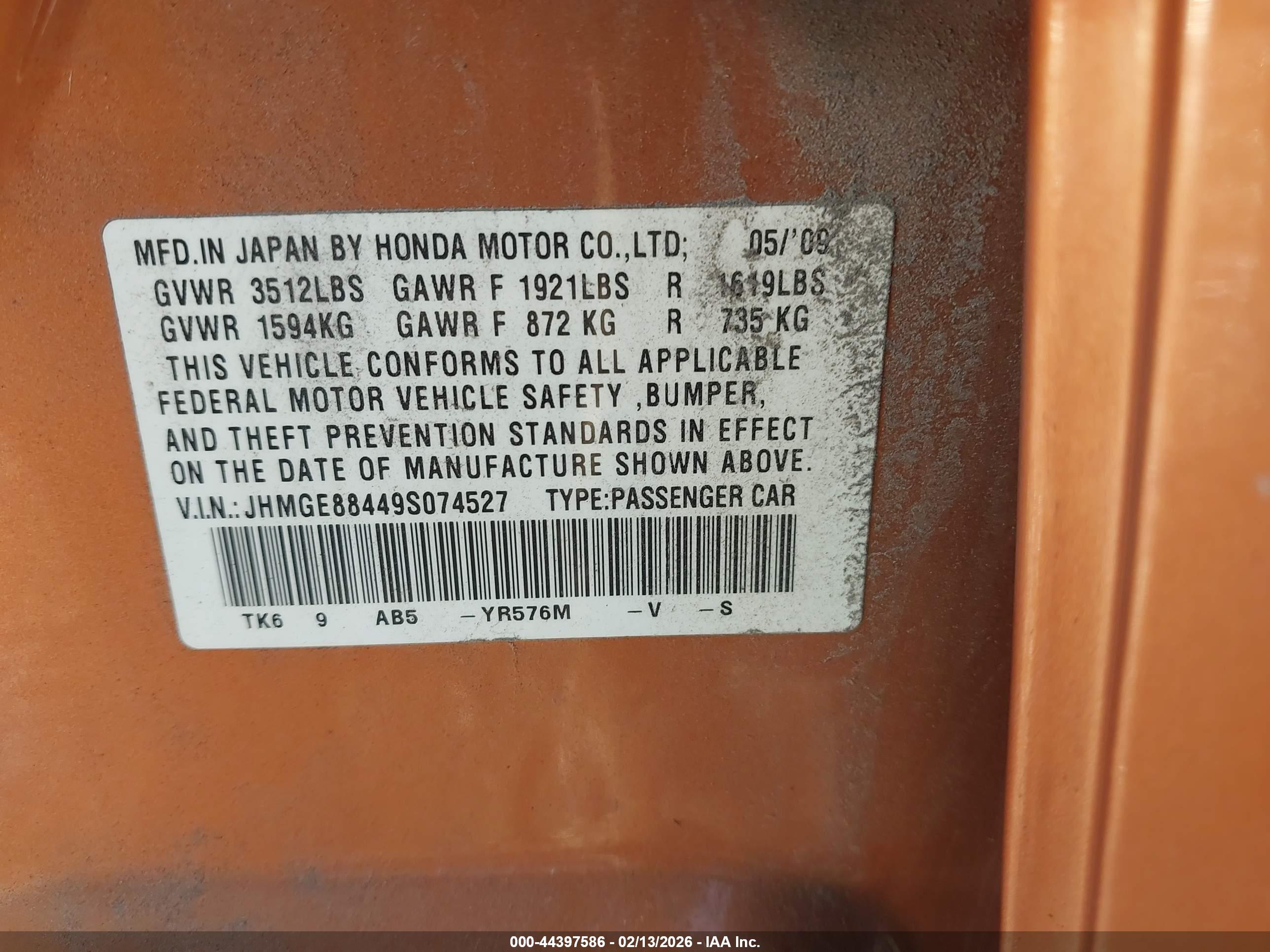 HONDA FIT image 9