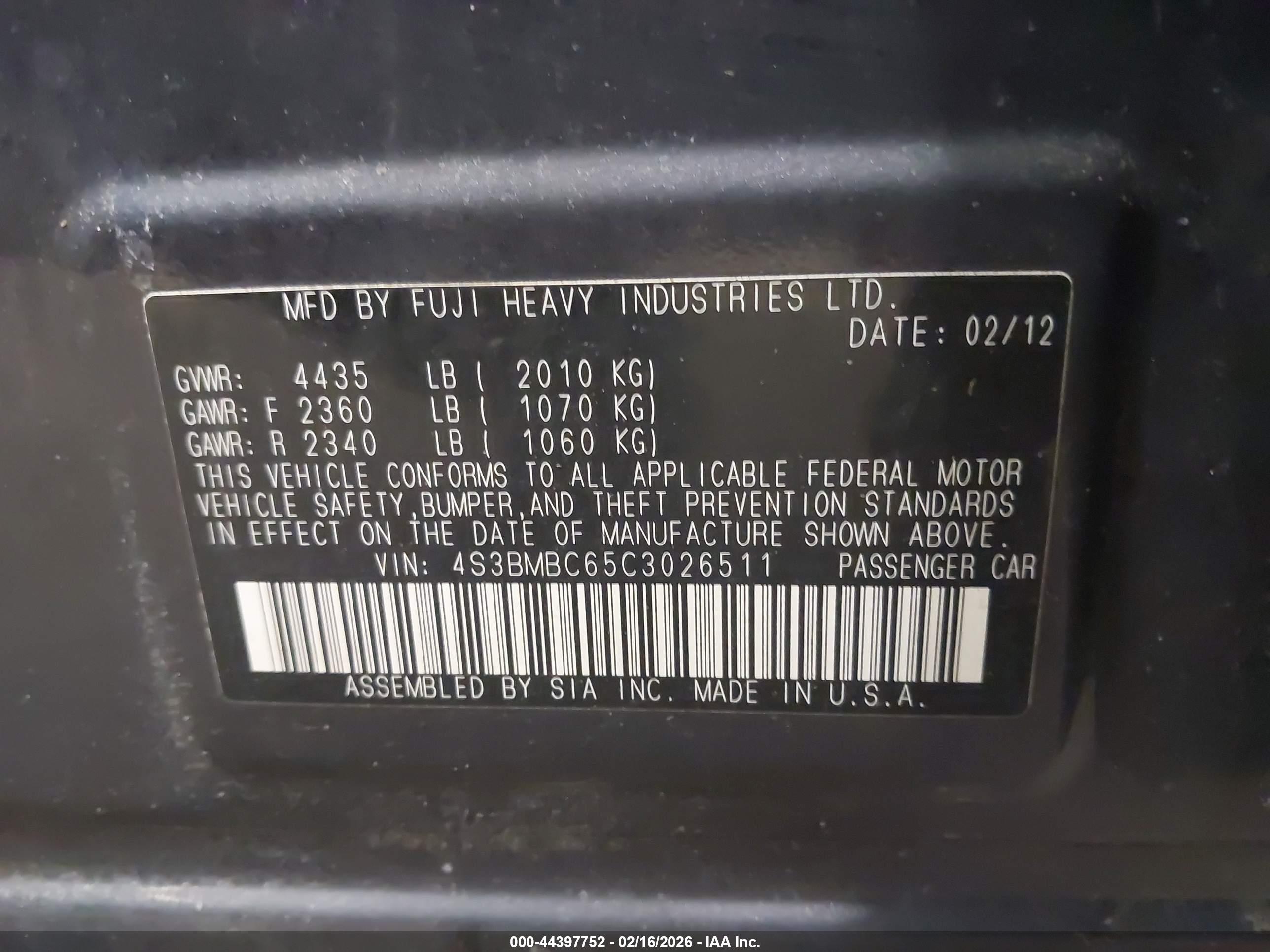 SUBARU LEGACY image 9