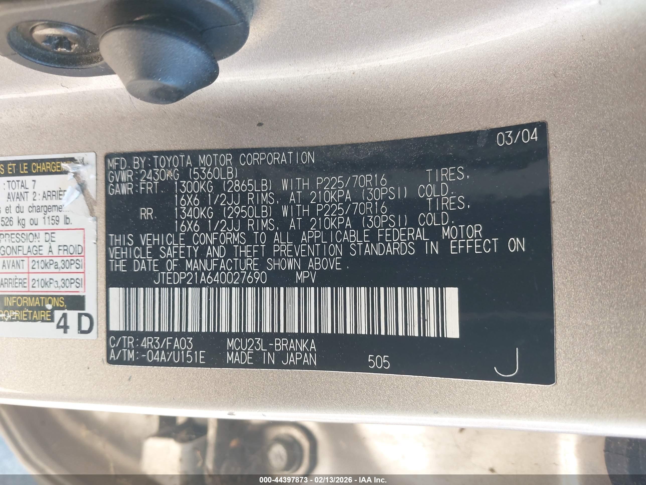 TOYOTA HIGHLANDER image 9