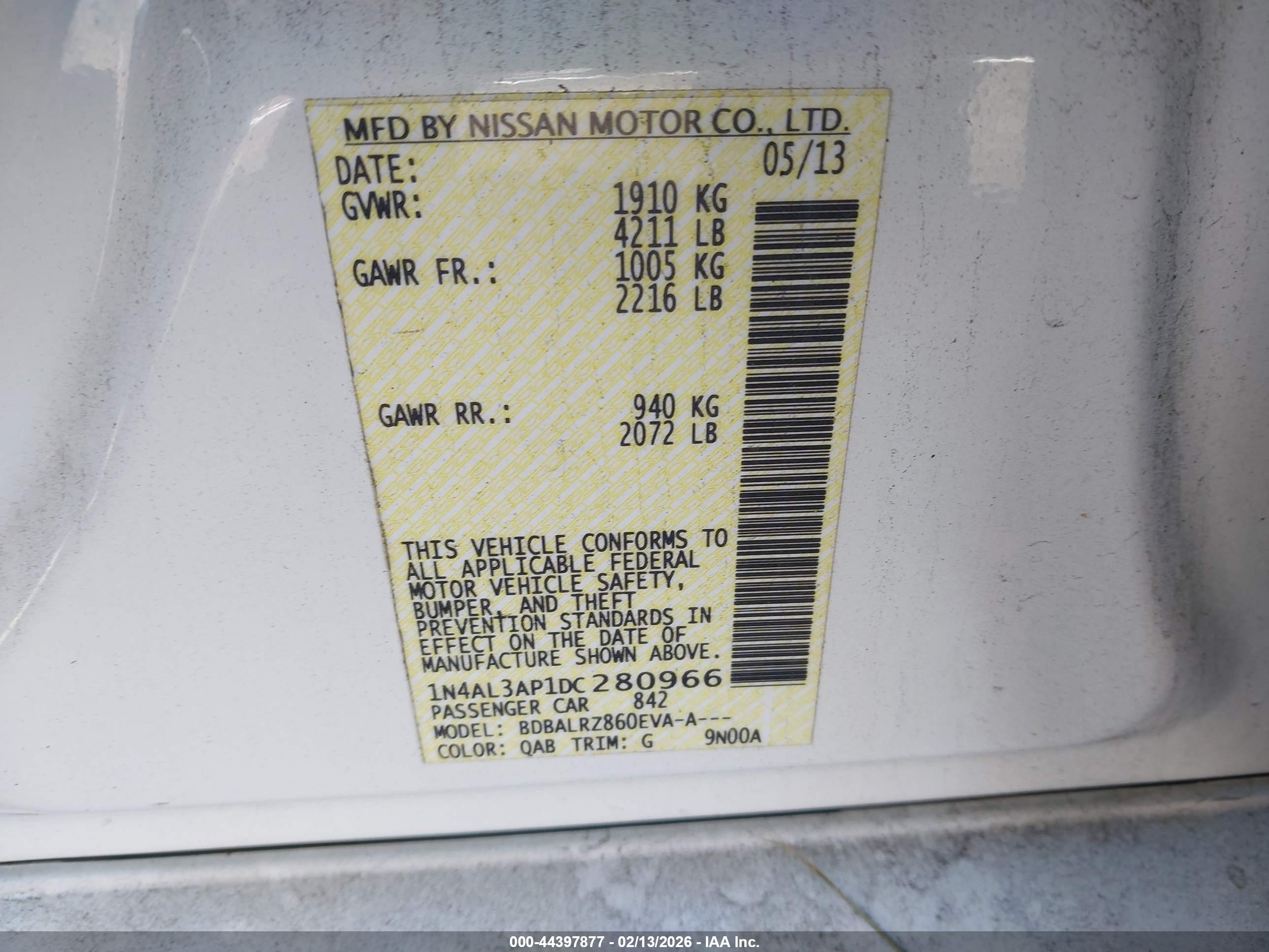 NISSAN ALTIMA image 9