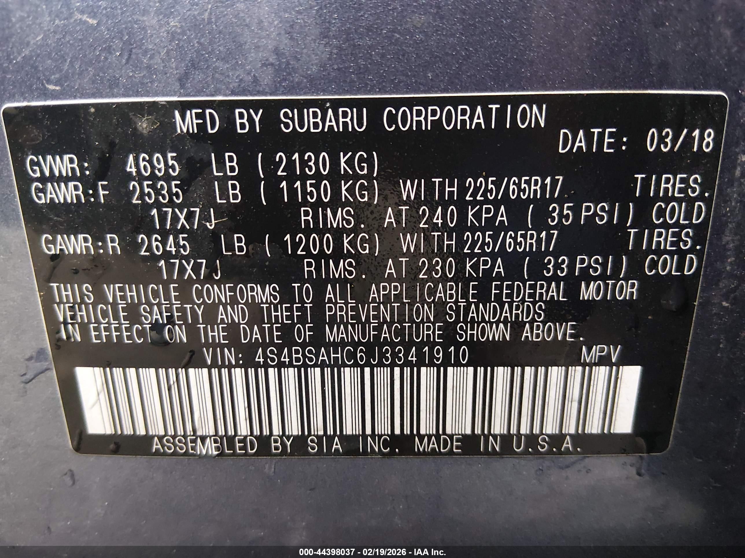 SUBARU OUTBACK image 9