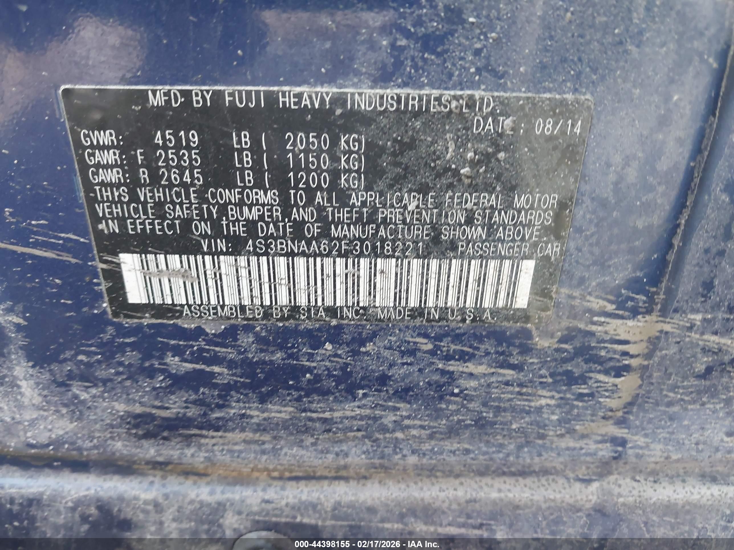 SUBARU LEGACY image 9