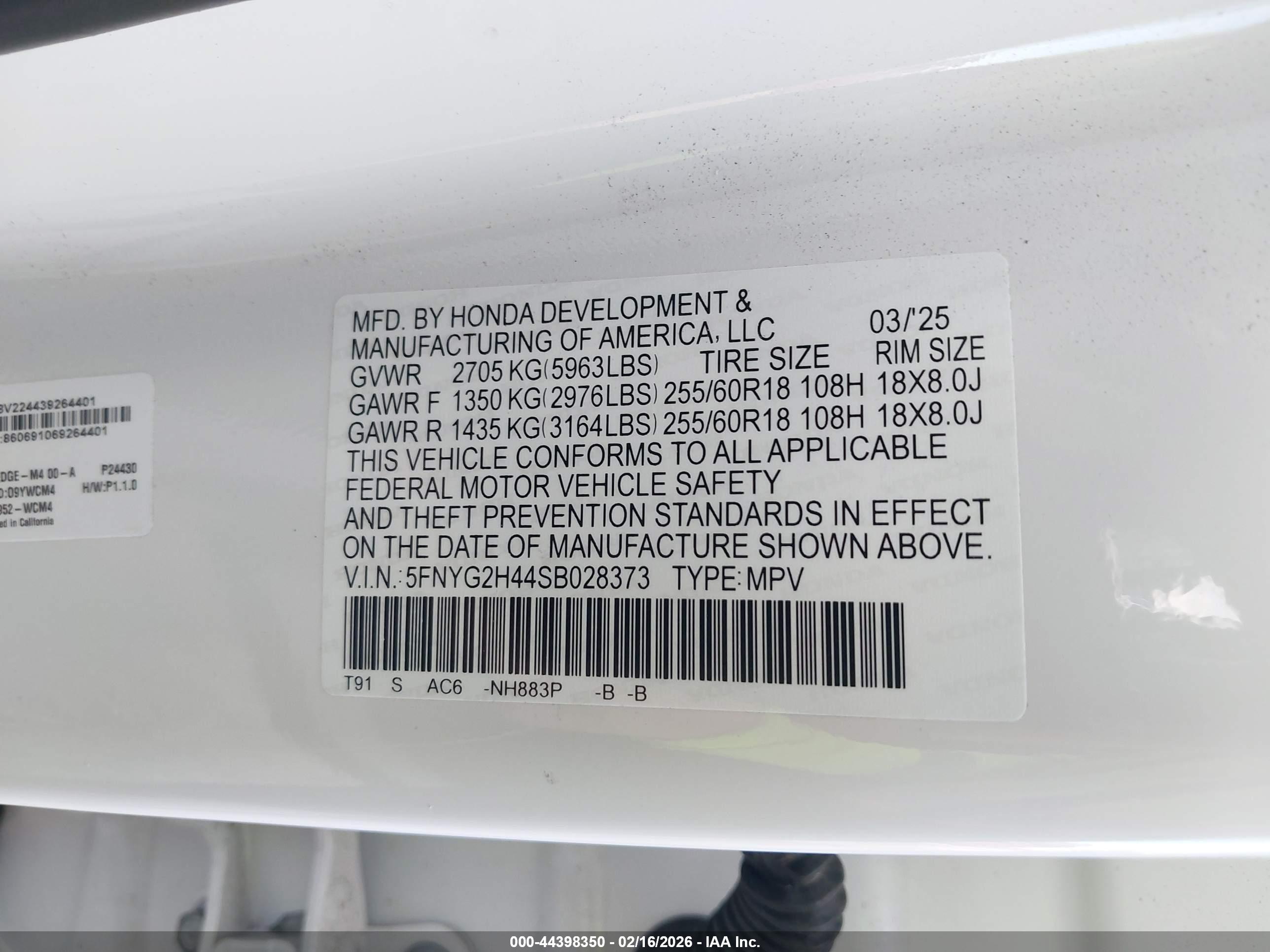 HONDA PILOT image 9